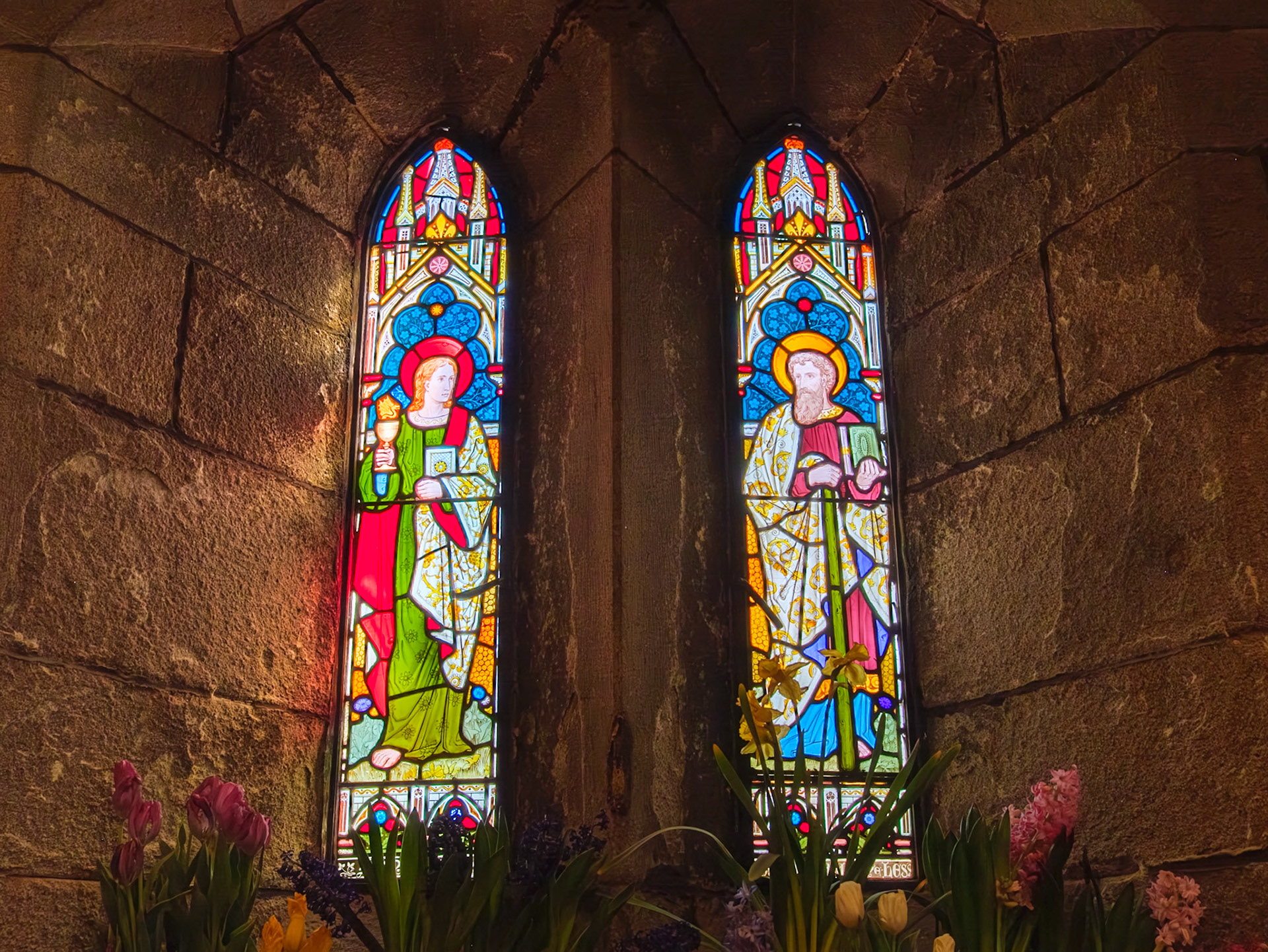 Two Saints Windows at St James the Less