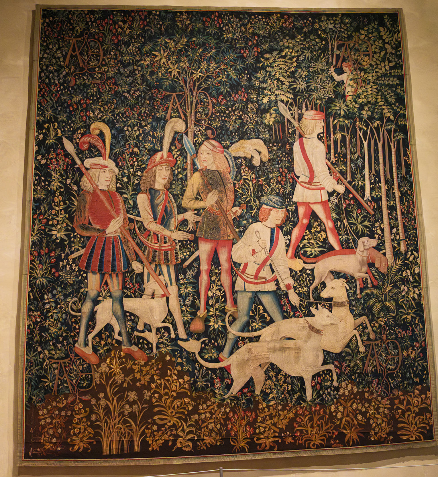 Young Unicorn Hunters with Their Dogs Tapistry at the Cloisters July 2024