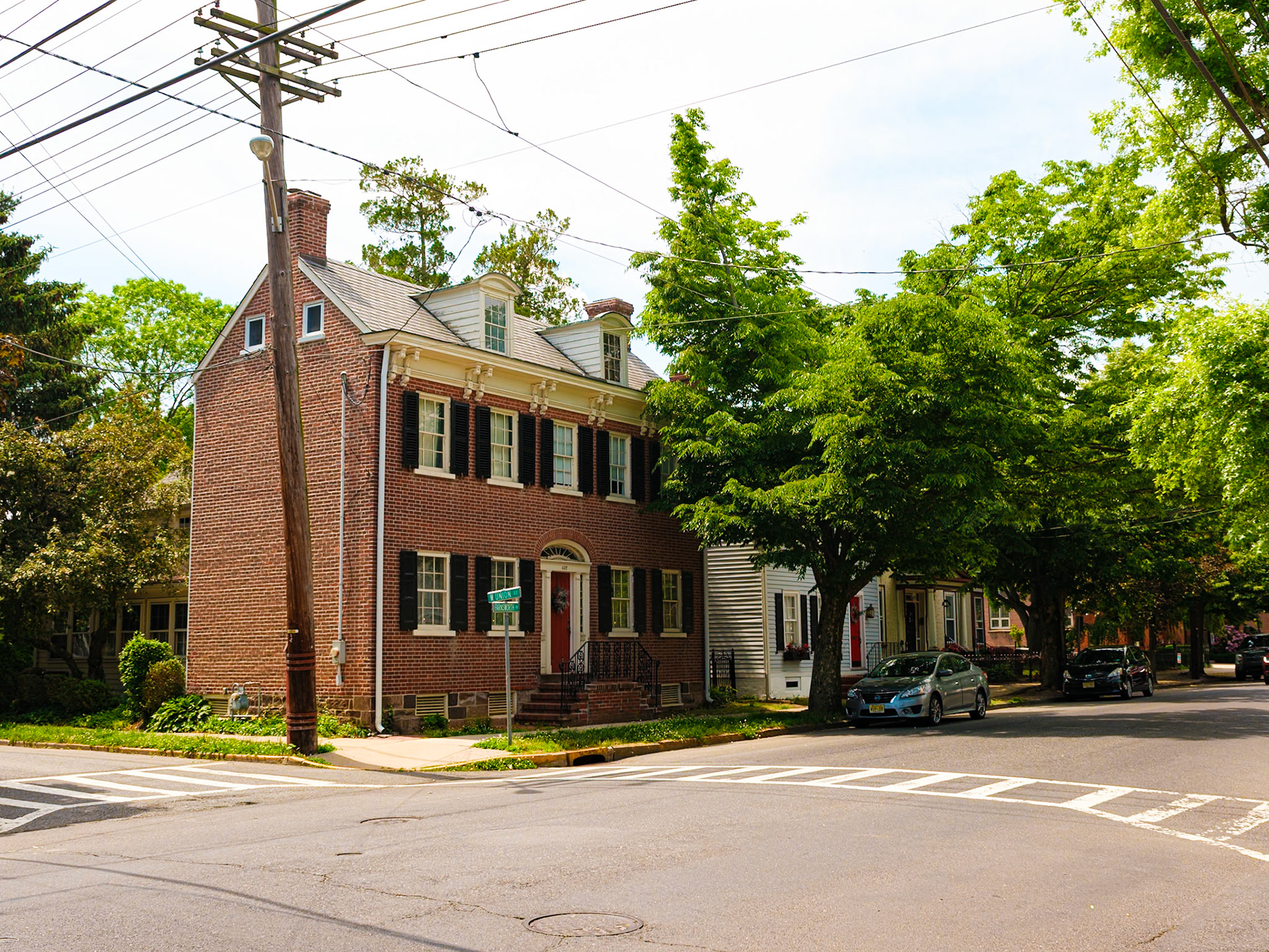 Narrow Brick House at Union and Farnsworth Streets Bordentown May 2024