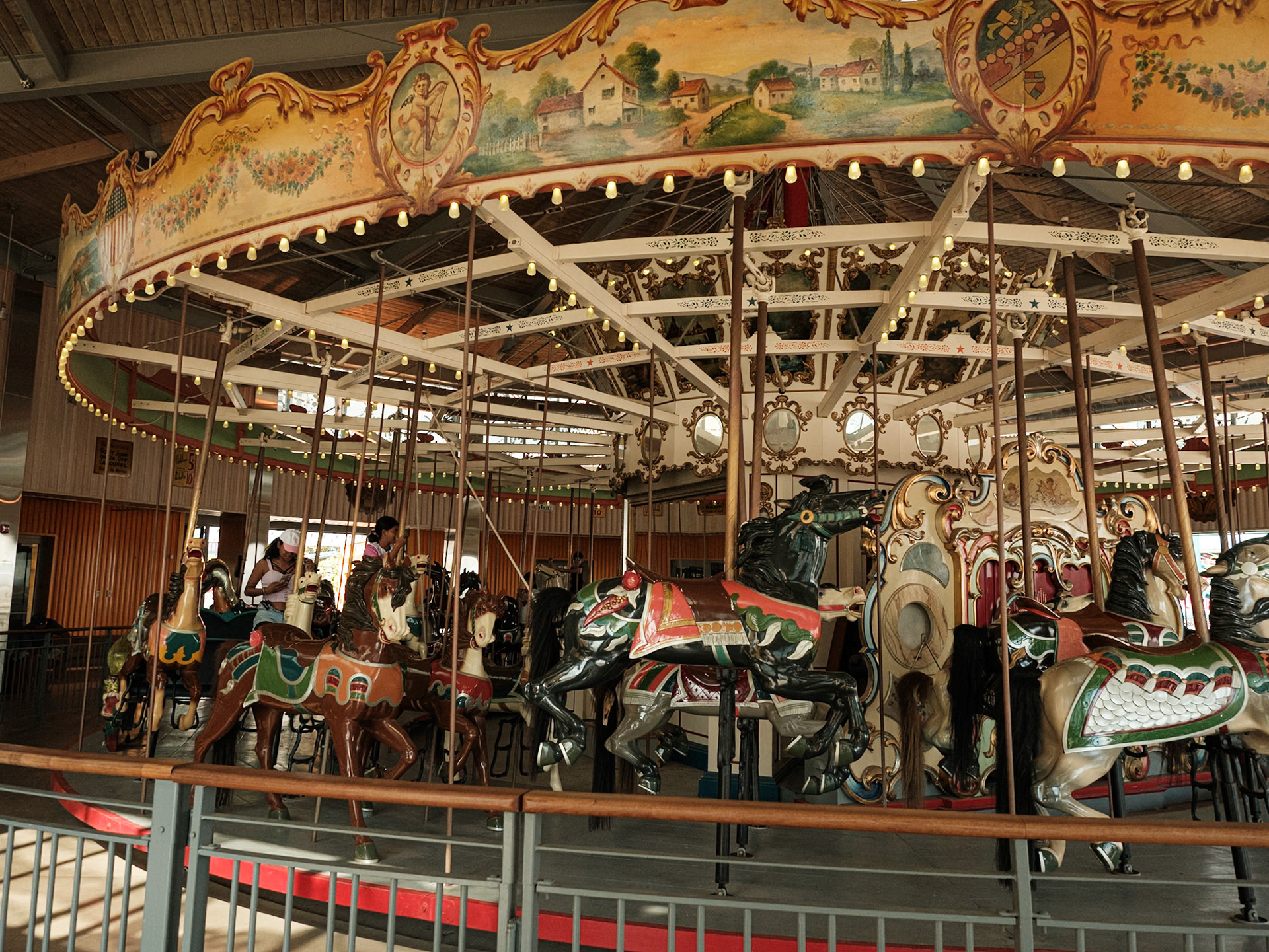 Coney Island Merry Go Round with Bladk Horses