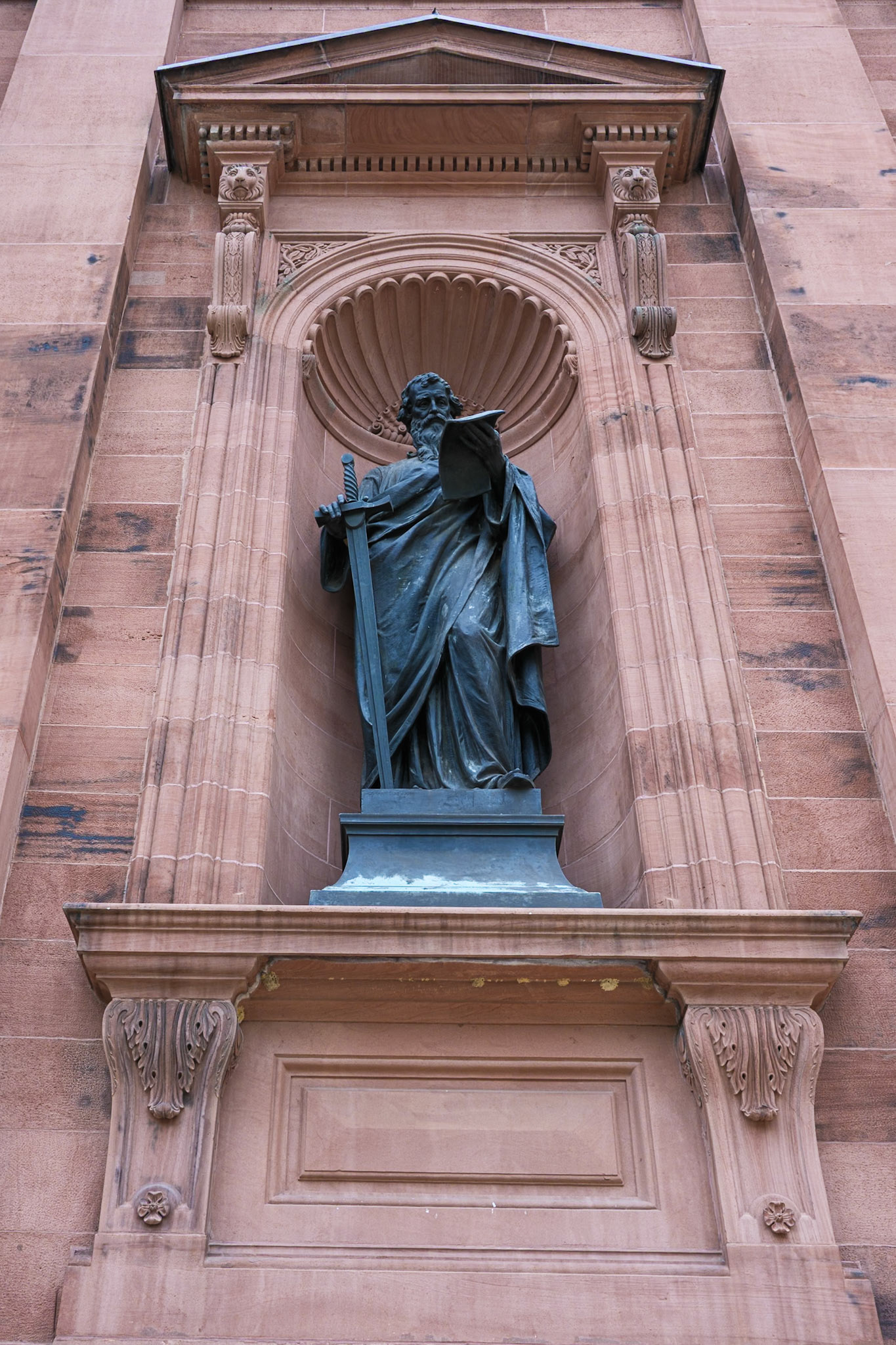 Statue of St Paul at Cathedral Church of SS Peter and Paul