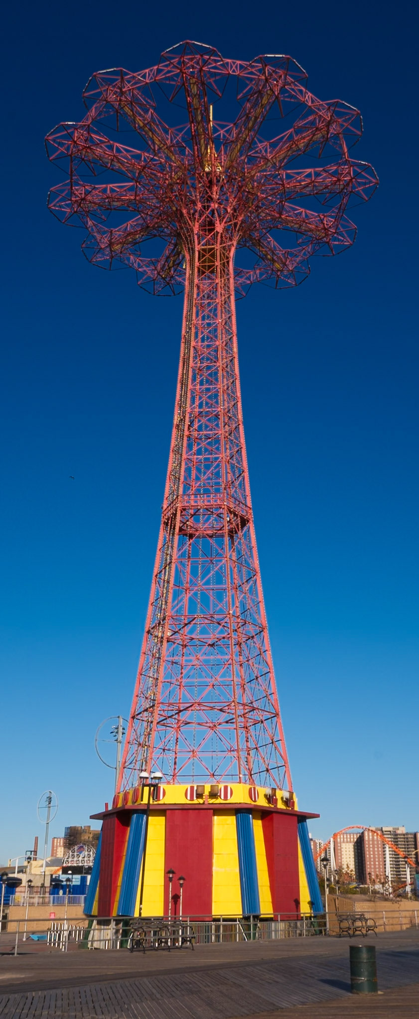 Coney Island Parachute Jump Tower from Boardwalk December 2024