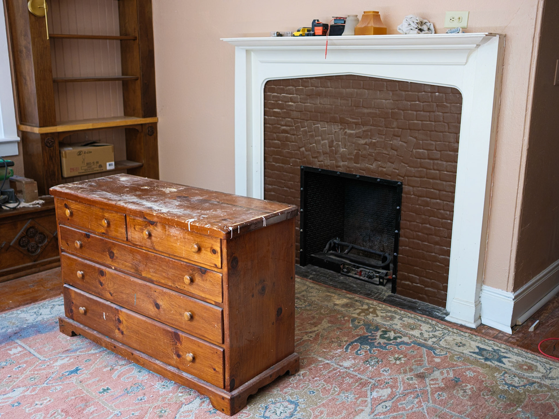 Rectory Restoration Library Fireplace