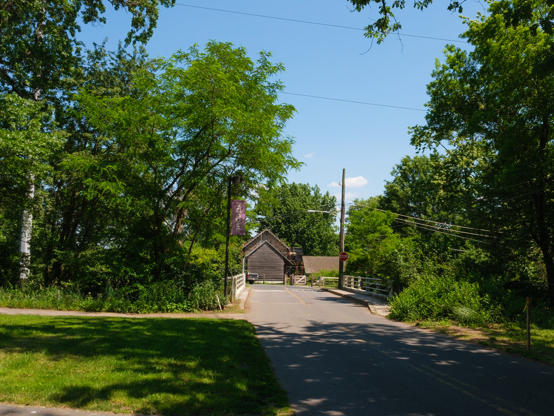 Bridge over Freight Line and Entrance to Bartram’s Garden