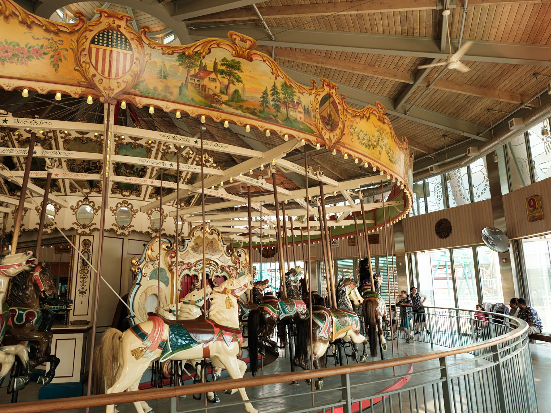 Coney Island Merry Go Round With Flag Panel September 2024