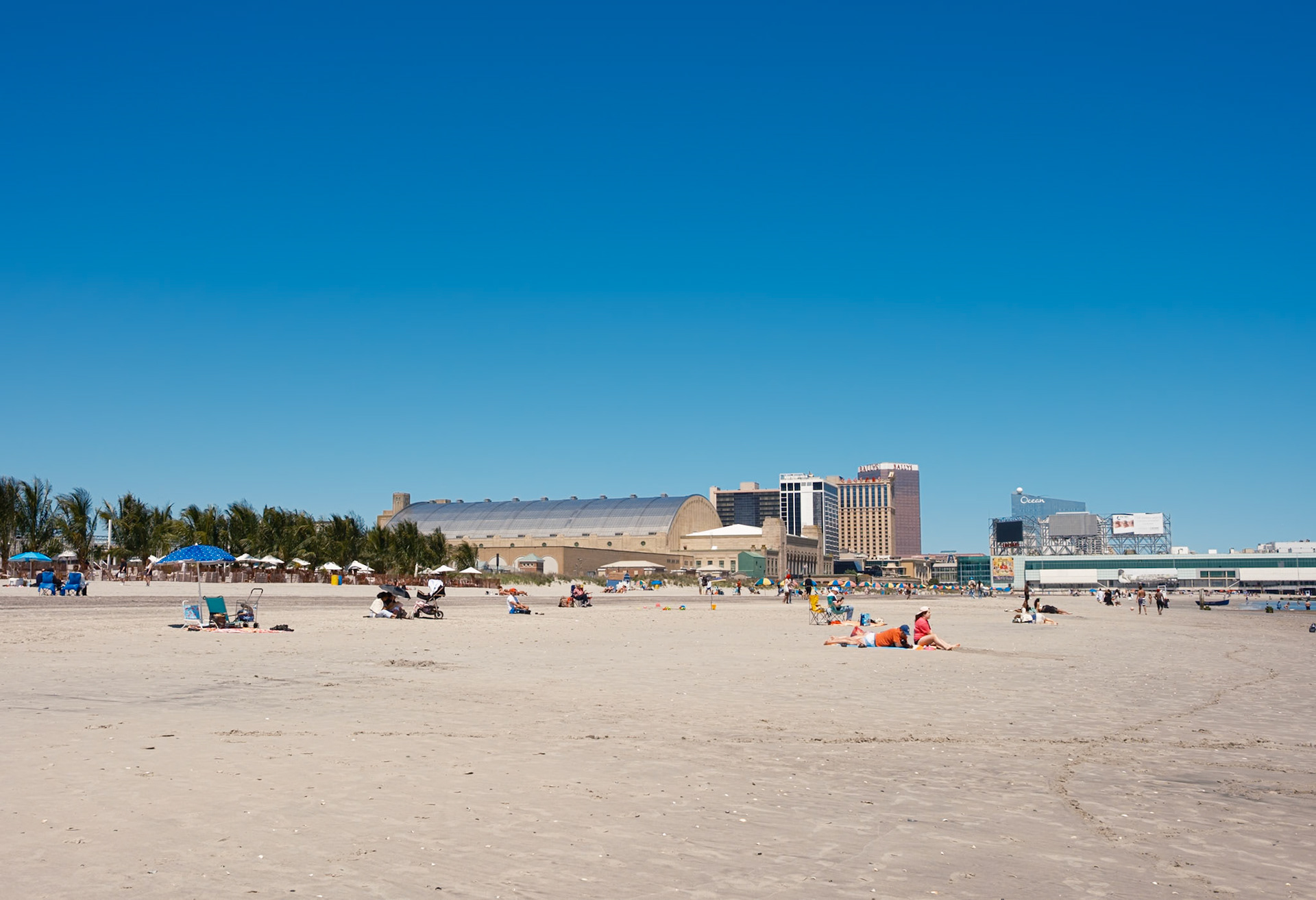 Atlantic City Beach Looking Northwest Towards Boardwalk Convention Center May 2025