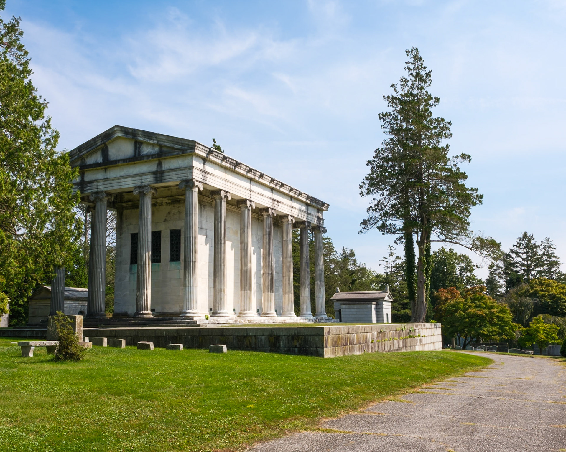 Back Side of Milbank Mausoleum Putnam Cemetery-Greenwich
