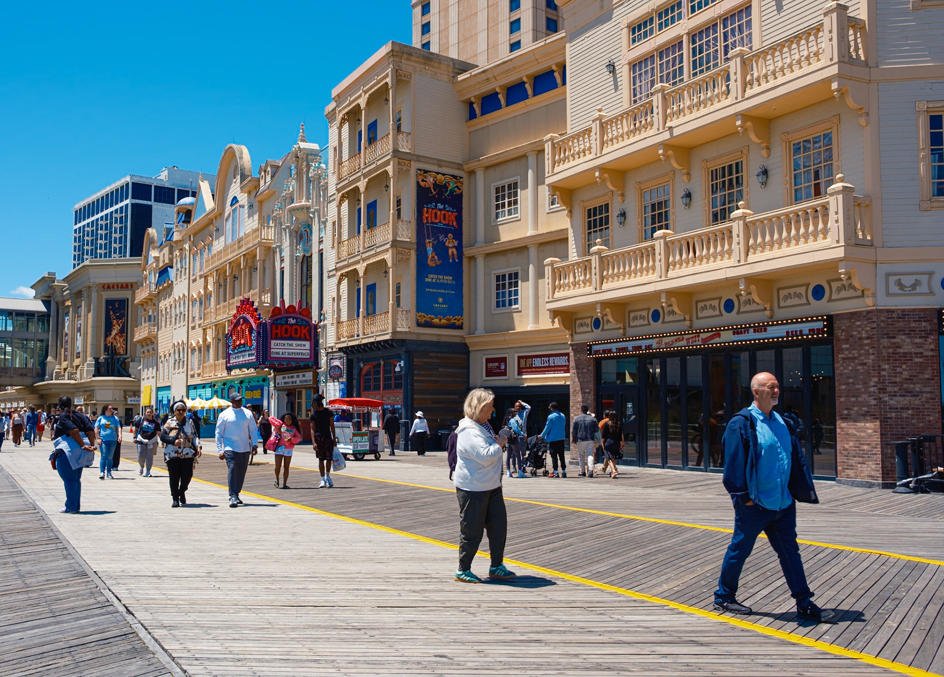 Nearing Bally's Old West Casino on Atlantic City Boardwalk May 2025