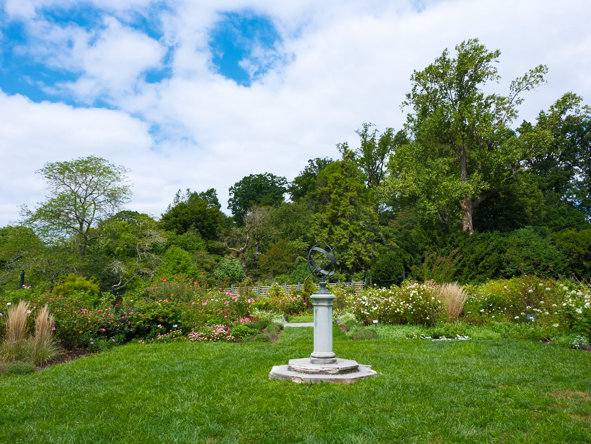 Sundial on Stand Morris Arboretum  August 2024