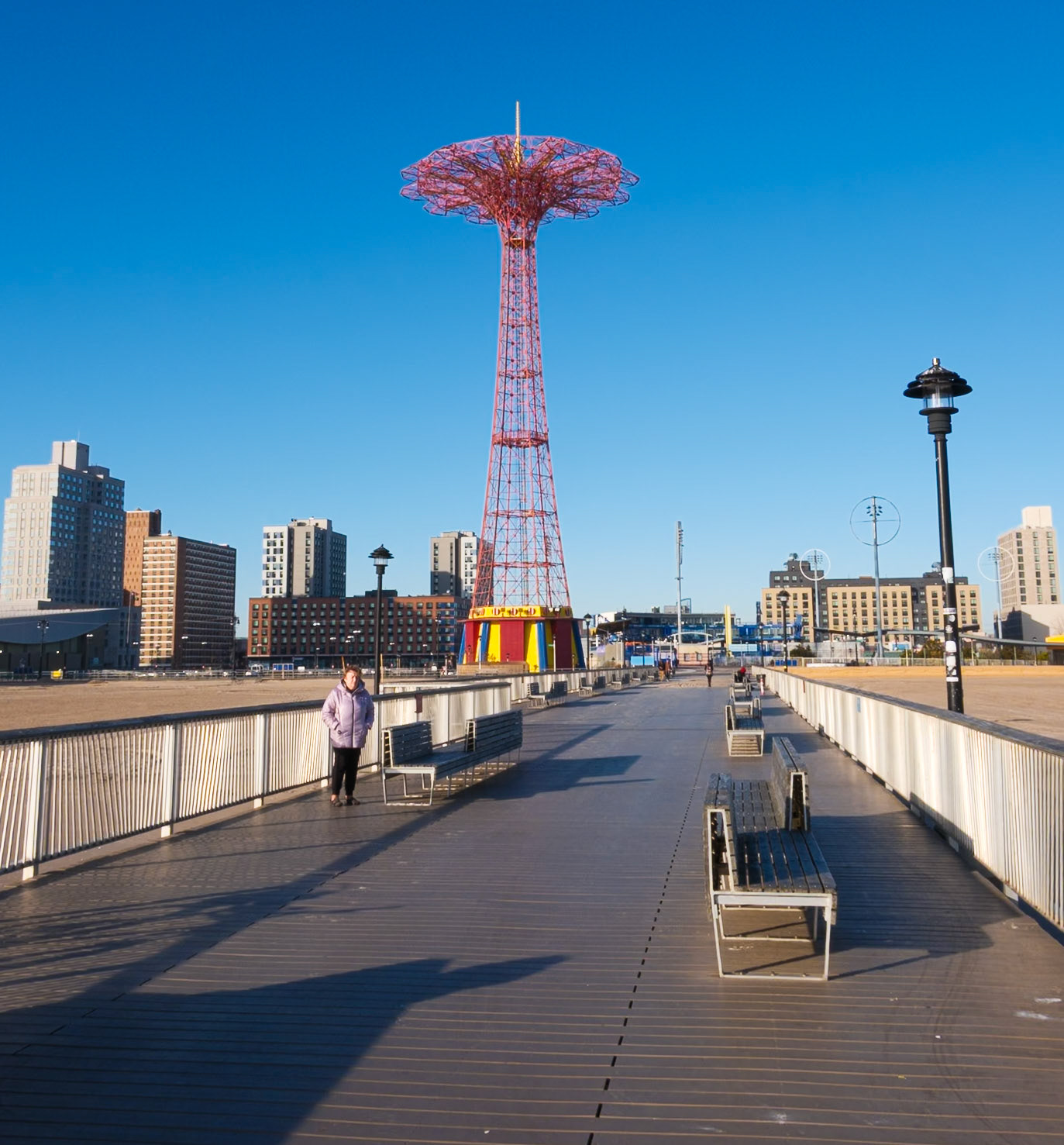 Coney Island Parachute Tower from Pier December 2024