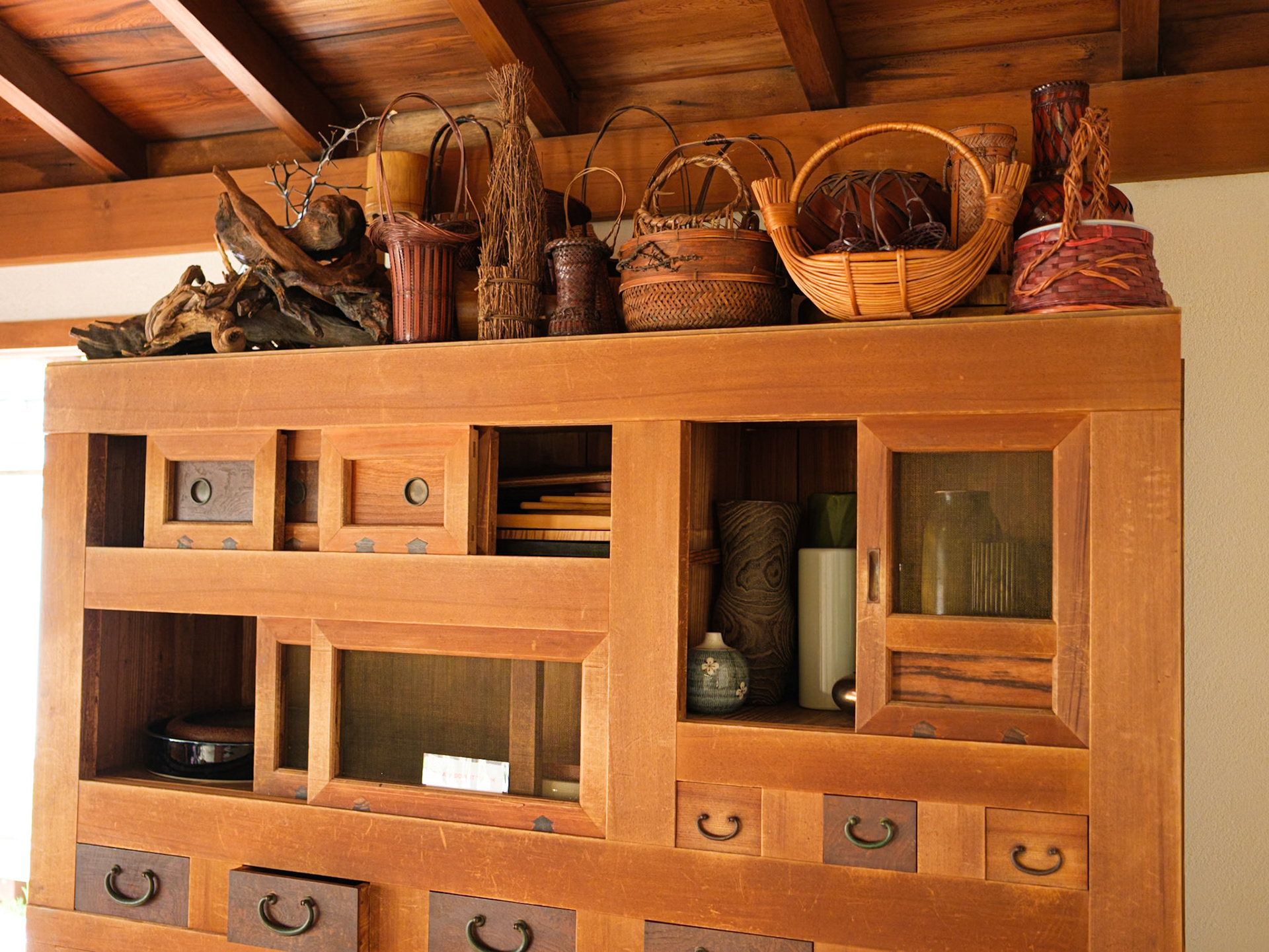 Pantry Cabinet in Kitchen of the Japanese House