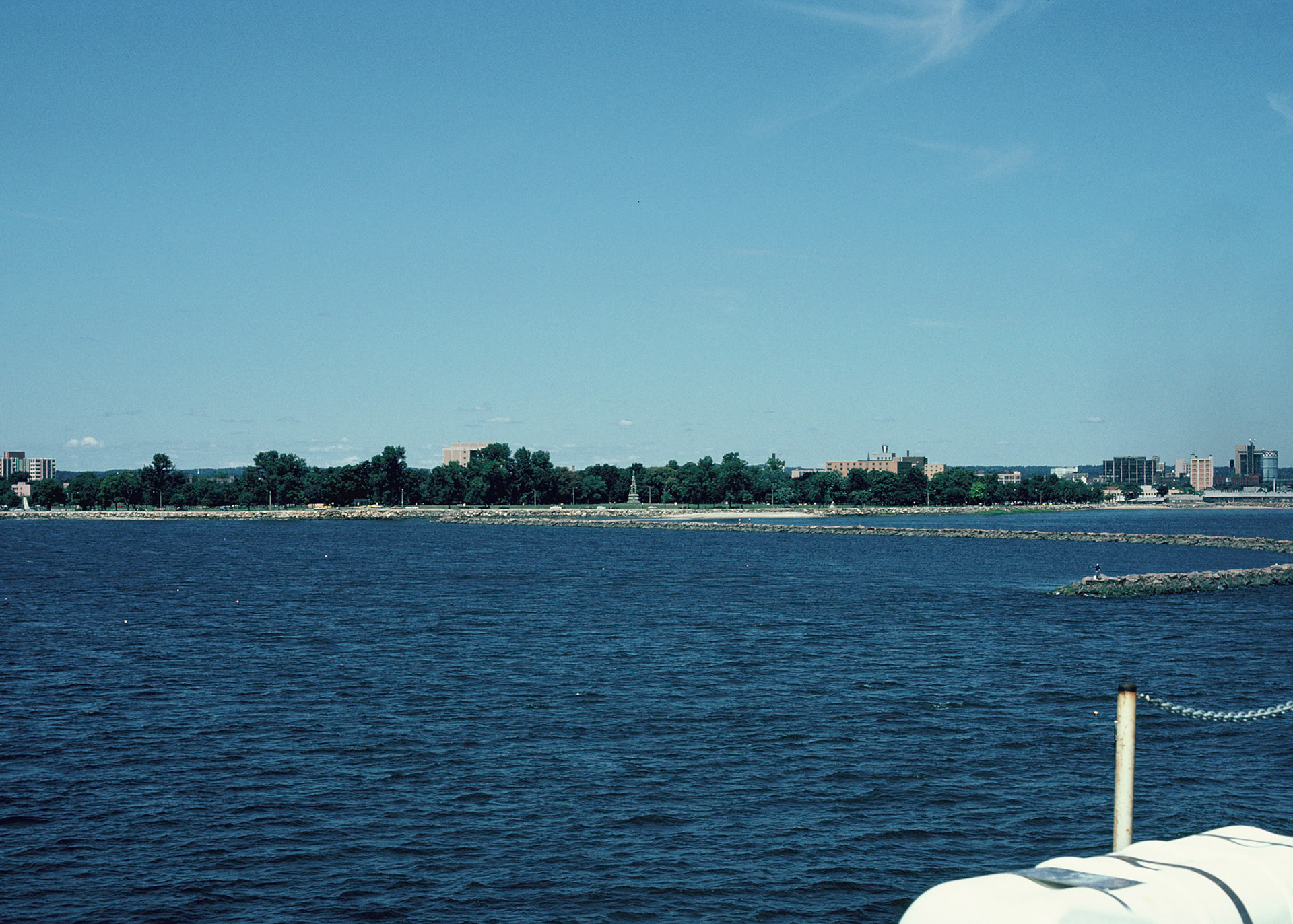 Park and University of Bridgeport from the Ferry 1983