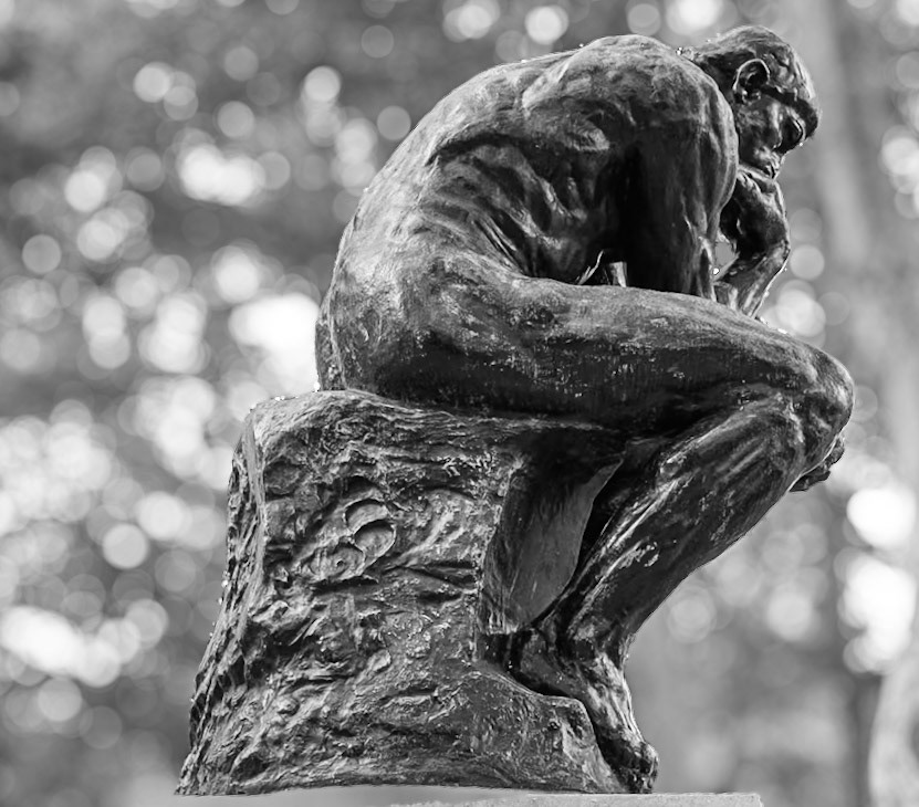 Rodin The Thinker Right Side at the Rodin Museum July 2024