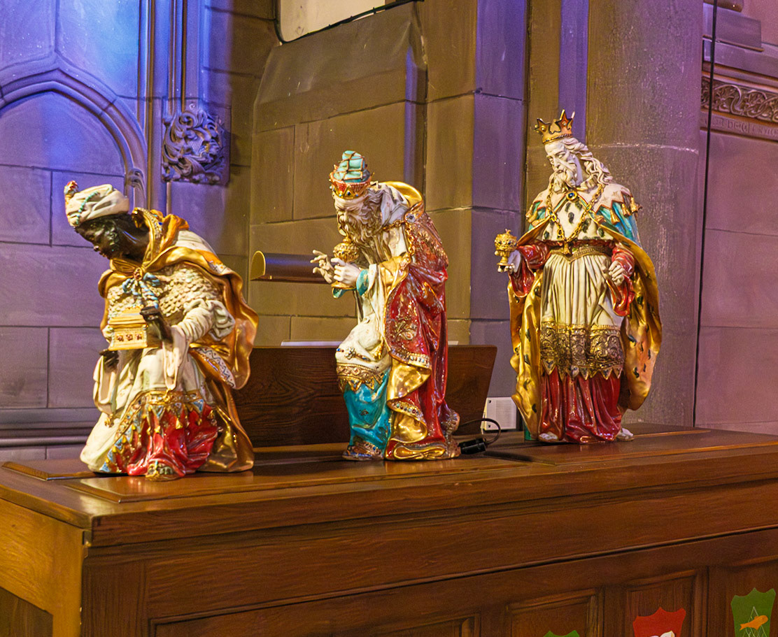 Three Kings Figures Starting their Trip to the Creche on 26 December 2024 St Clement Church Philadelphia