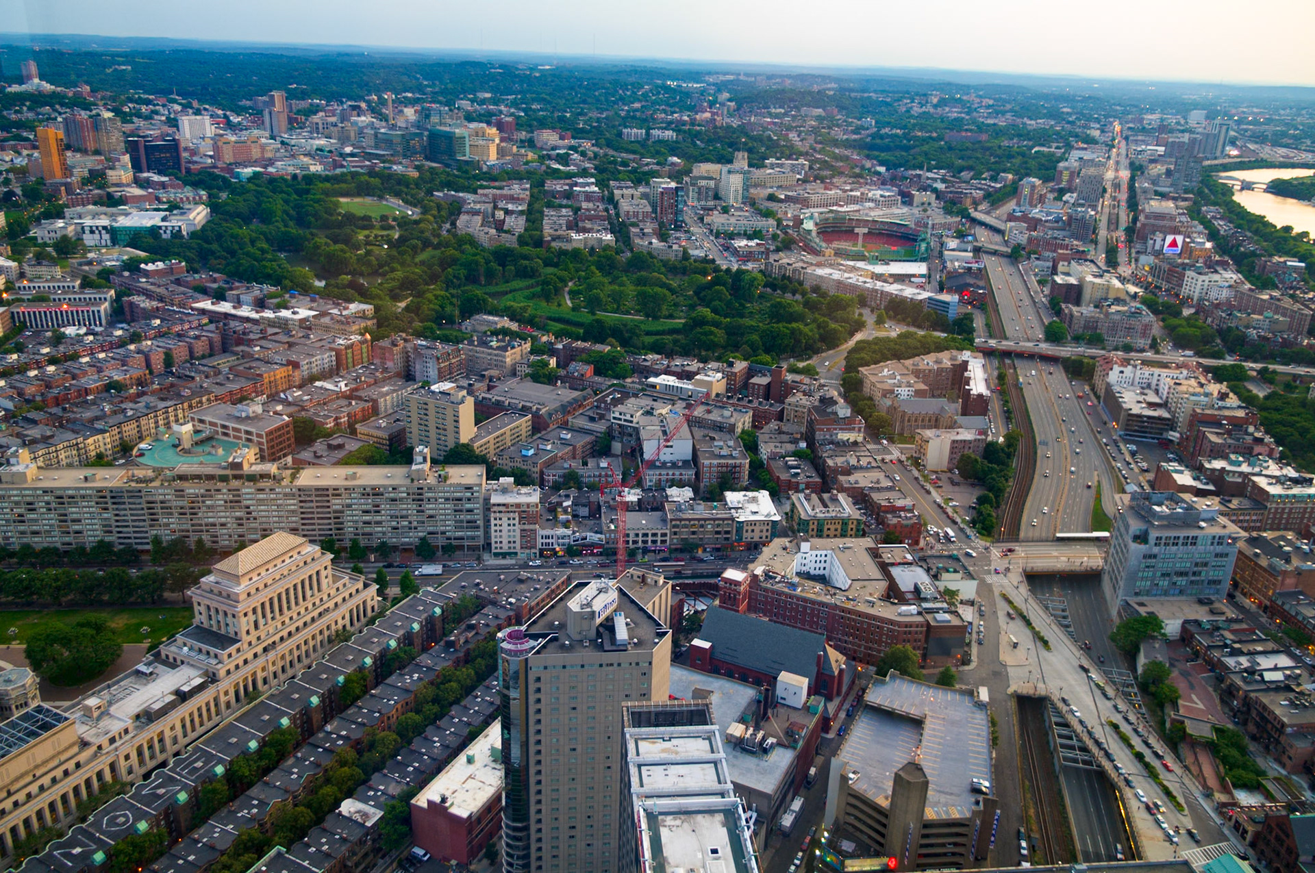 View of Boston Looking West from Prudential Tower July 2012