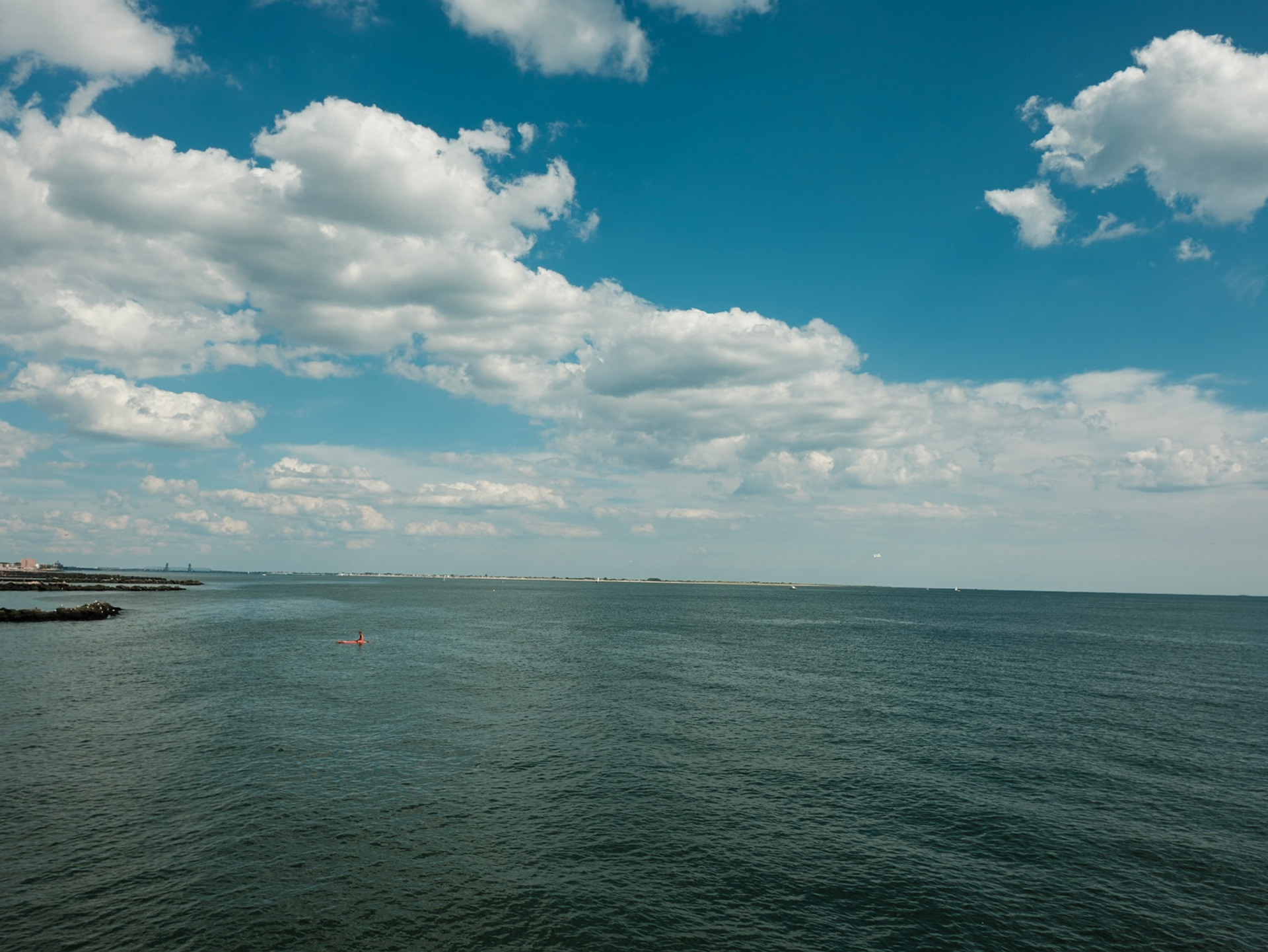 Ocean and Breezy Point from Coney Island Pier September 2024