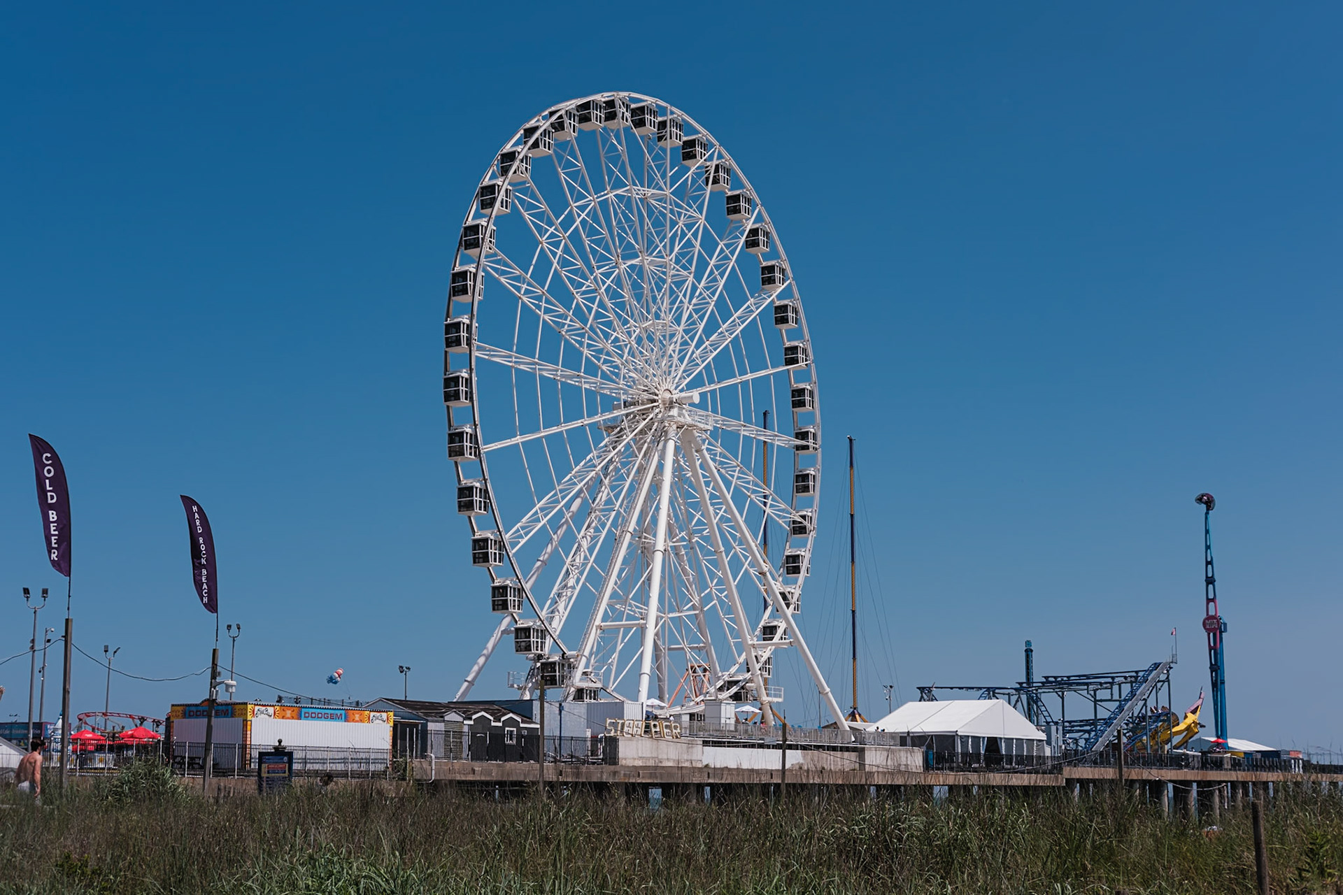 Atlantic City Giant Ferris Wheel Looking Northeast from Boardwalk May 2025
