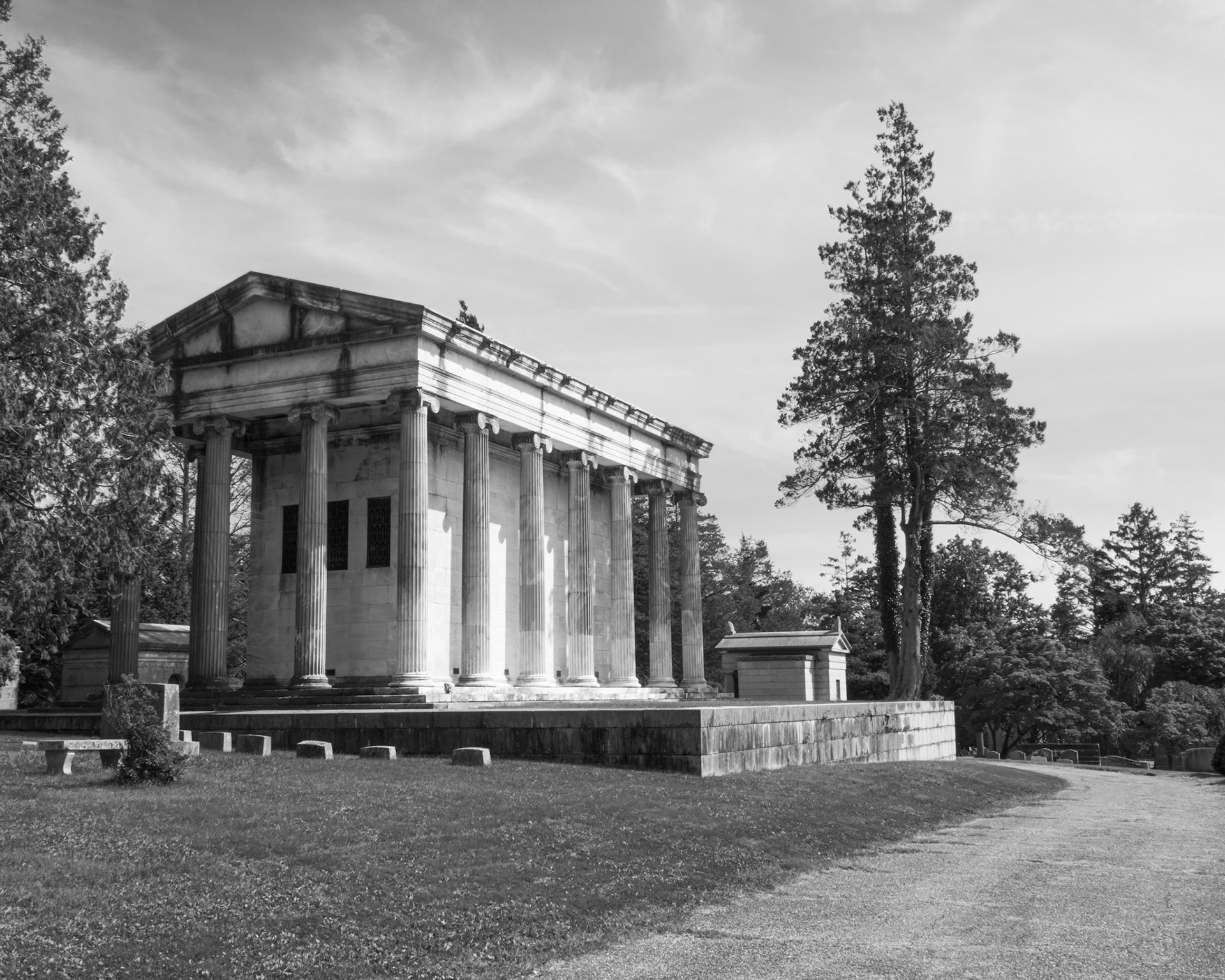 Back Side of Milbank Mausoleum Putnam Cemetery-Greenwich