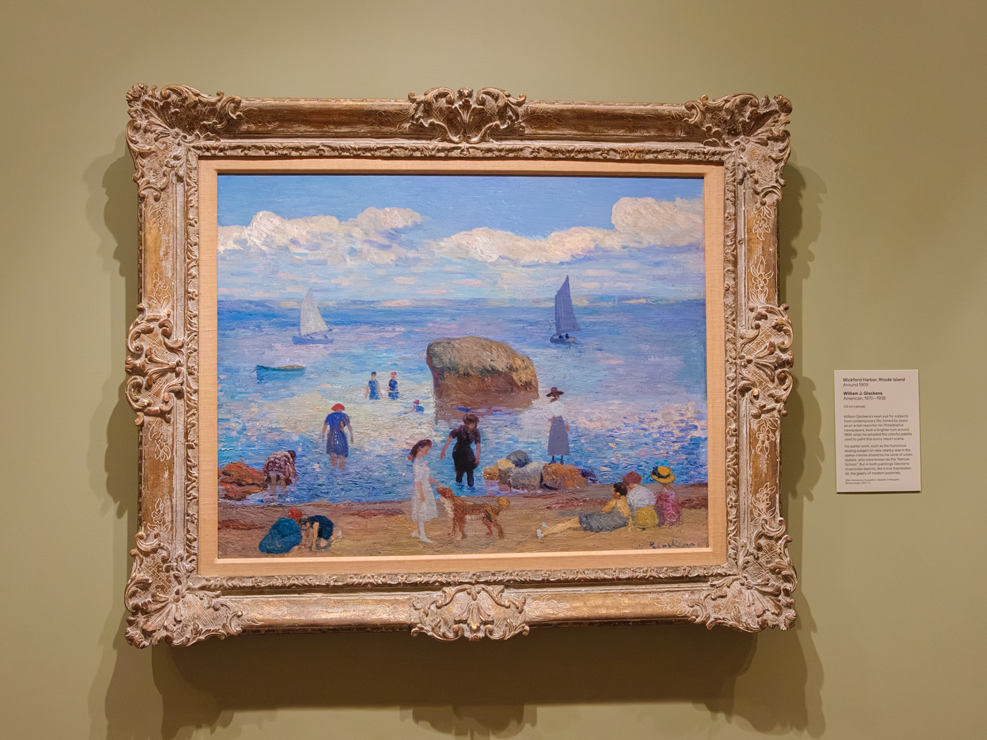 Beach Scene by Glackens