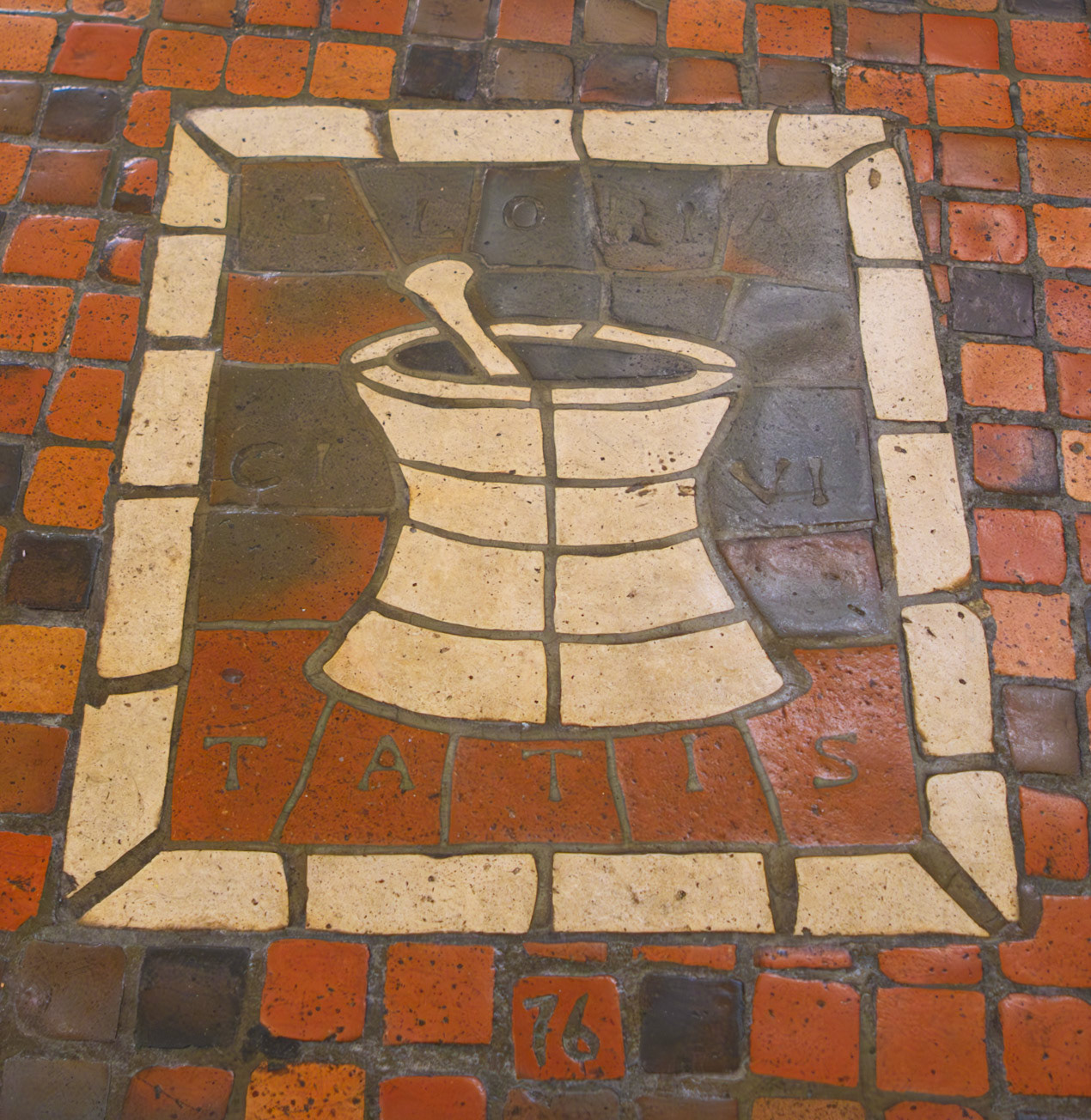 Moravian Tile of a pharmacist at Pennsylvania Capitol