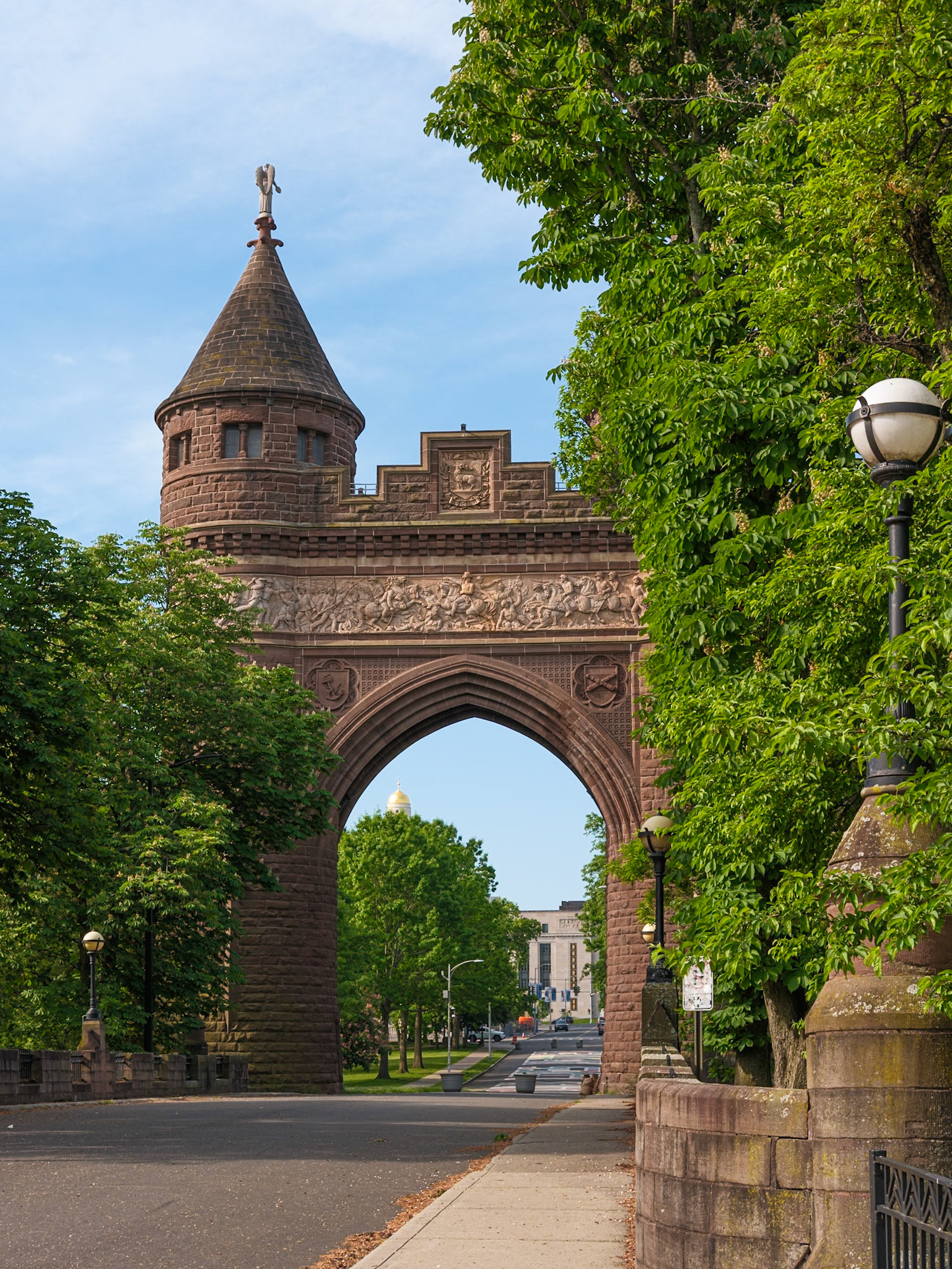 Morning View of Soldiers and Sailors Arch in Hartford May 2026