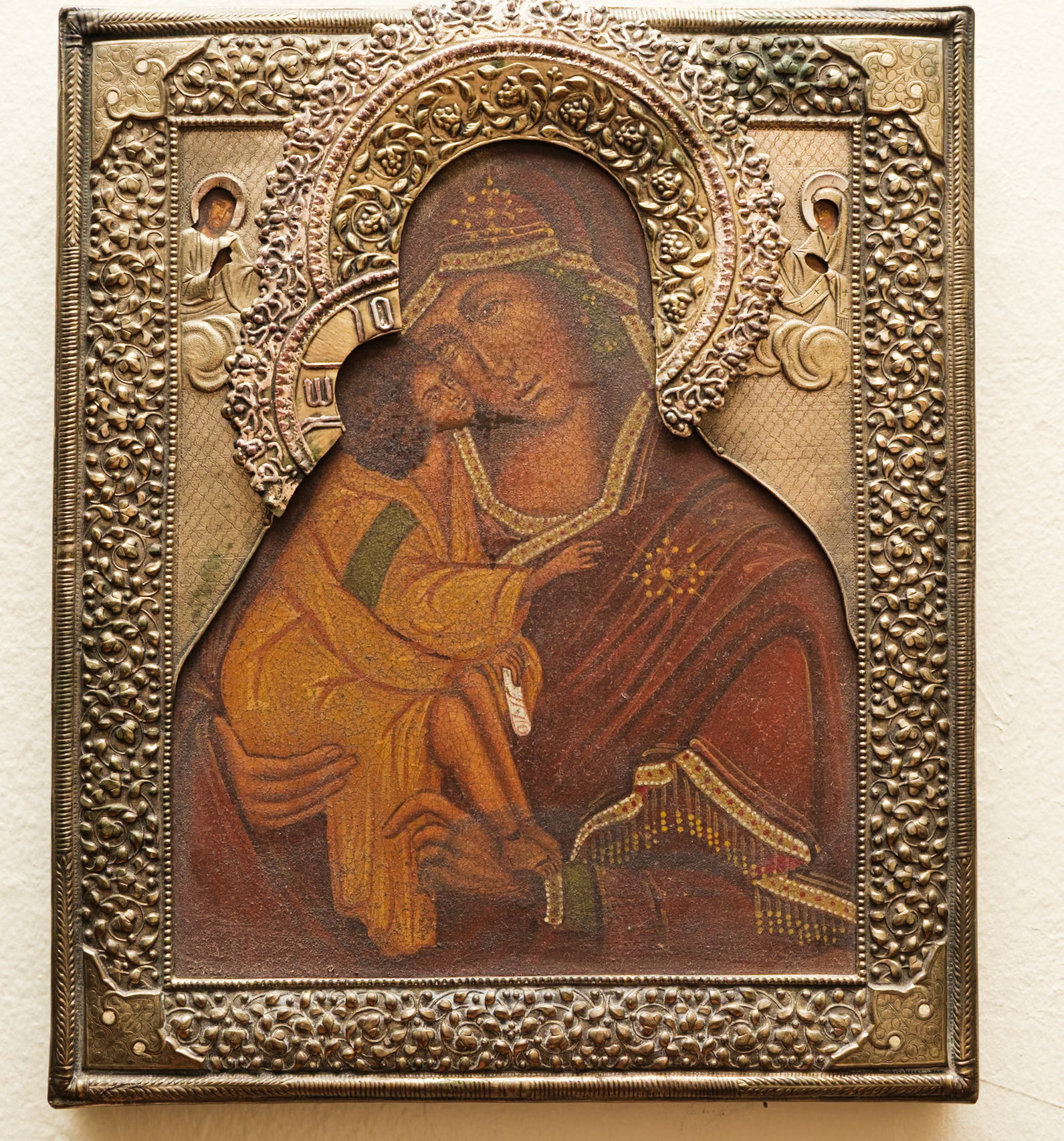 Classic Virgin and Child Icon at Second Floor Rectory Hallway