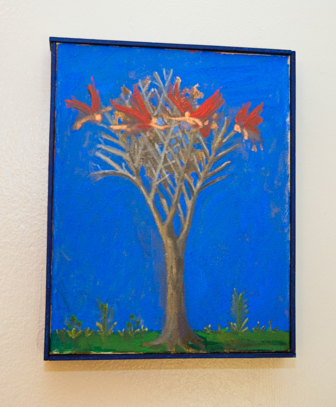 Spirits and Tree with Blue Background at St Clement Art Show