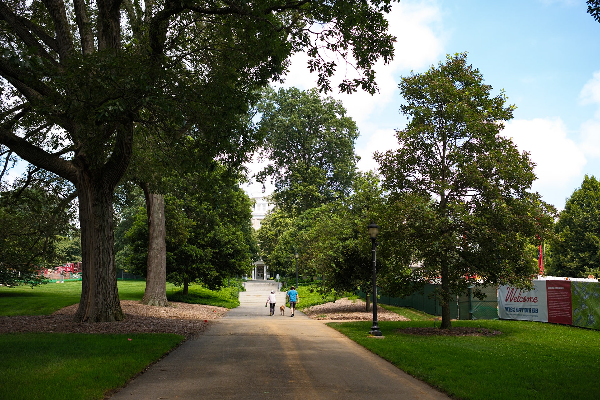 Walkway to Parrish Hall July 2025