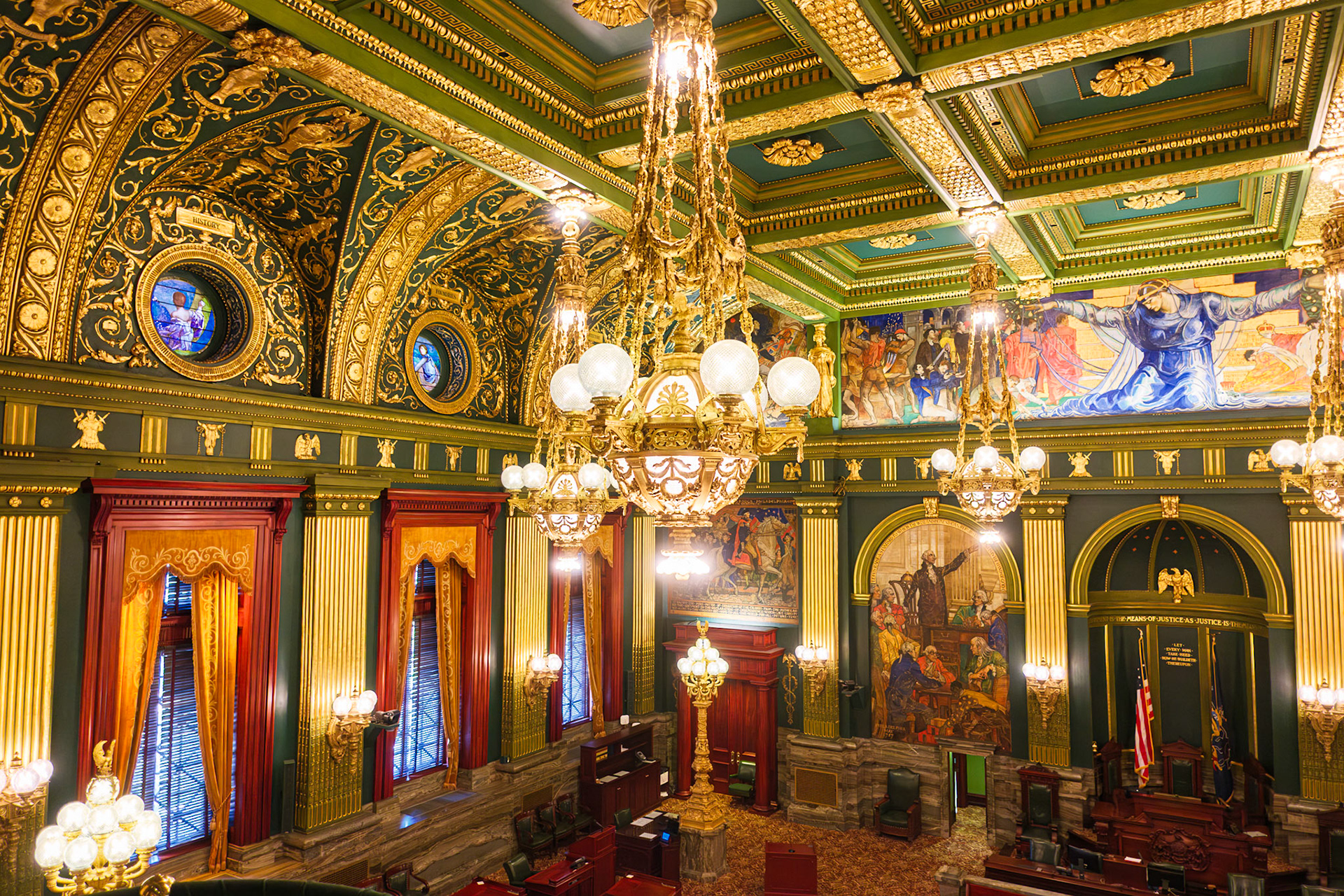 Looking Left in Pennsylvannia Senate from Visitor Gallery