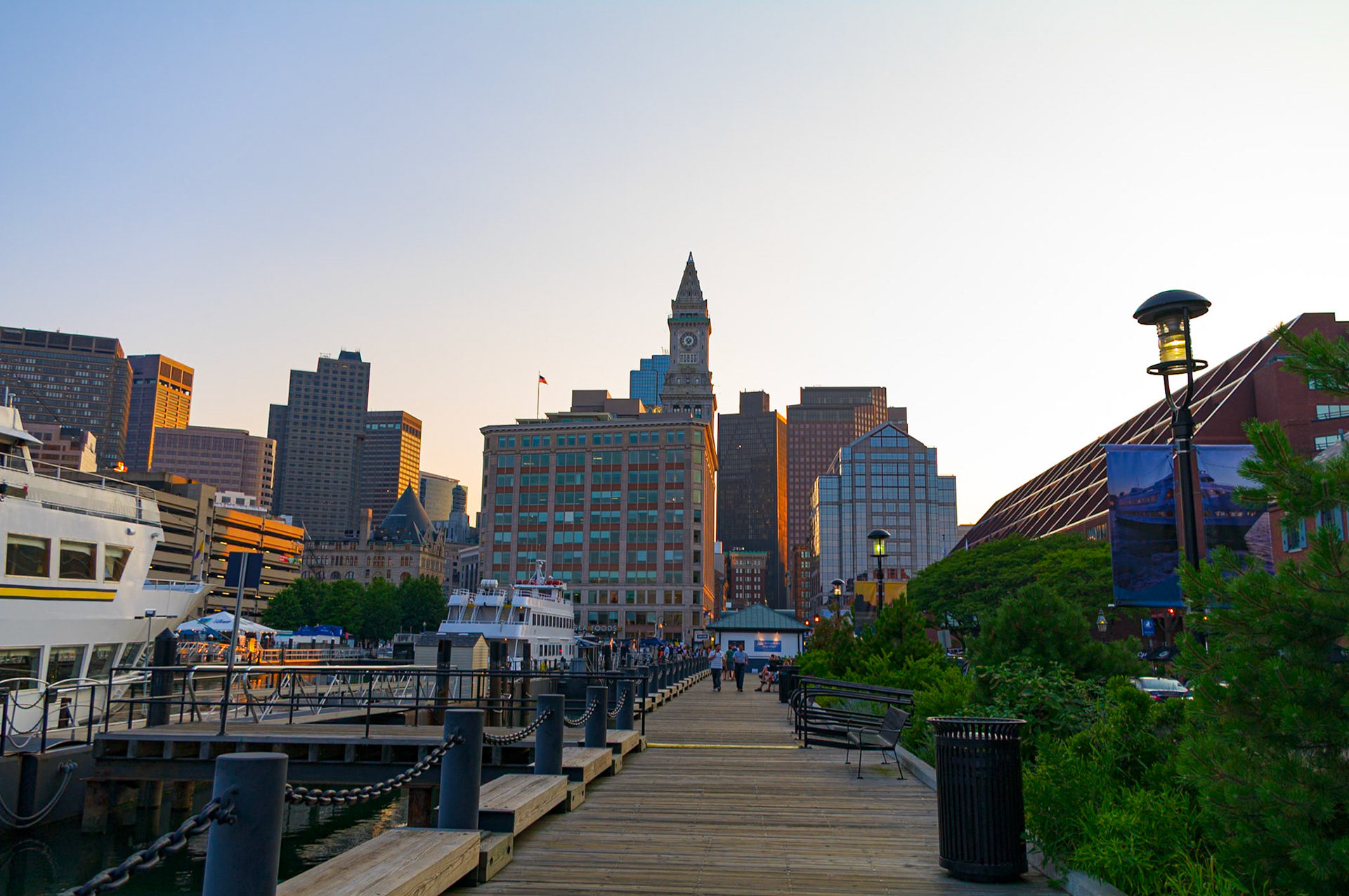Boston Harbor and Custom House Tower July 2012