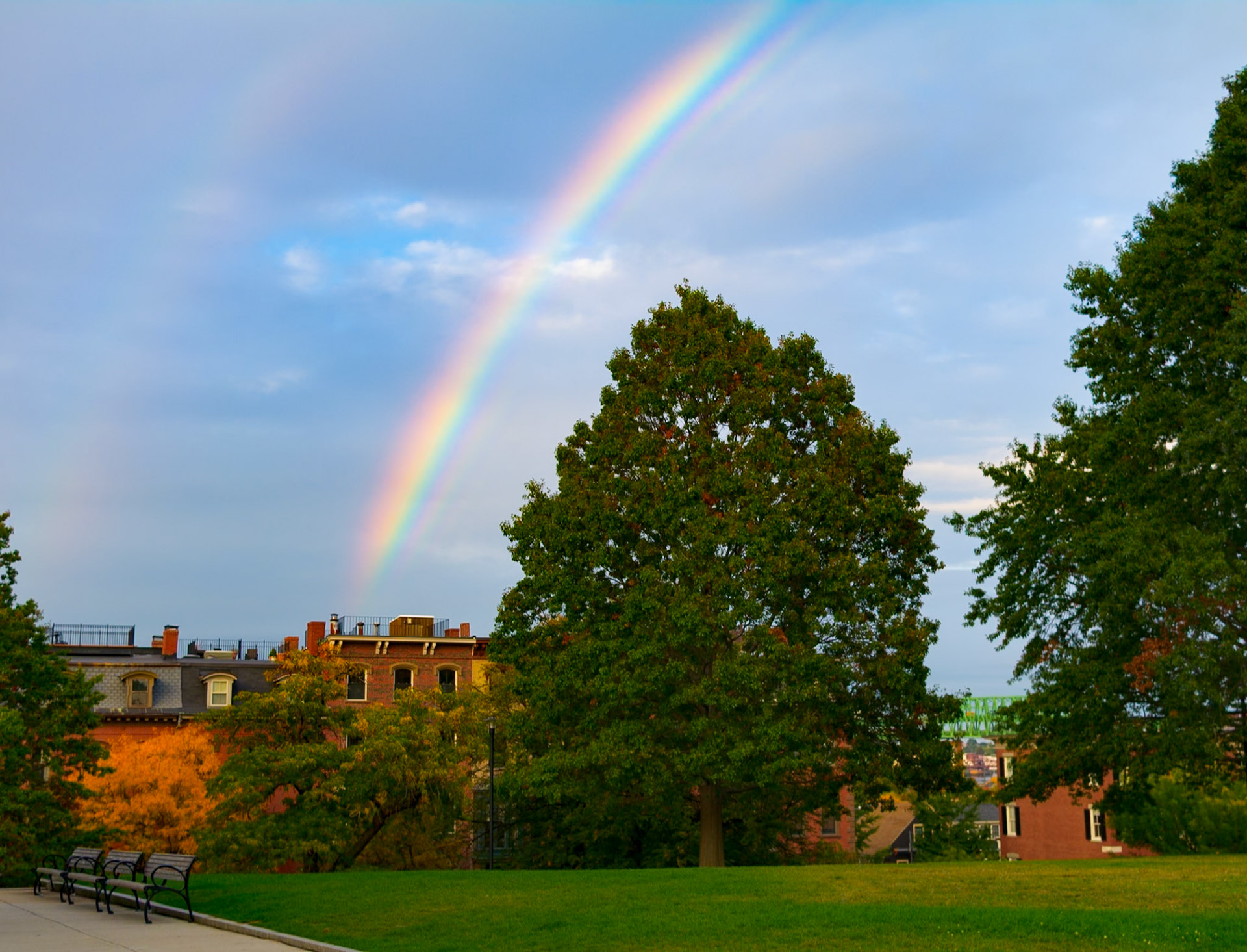 Rainbow at Bunker Hill Boston October 2013