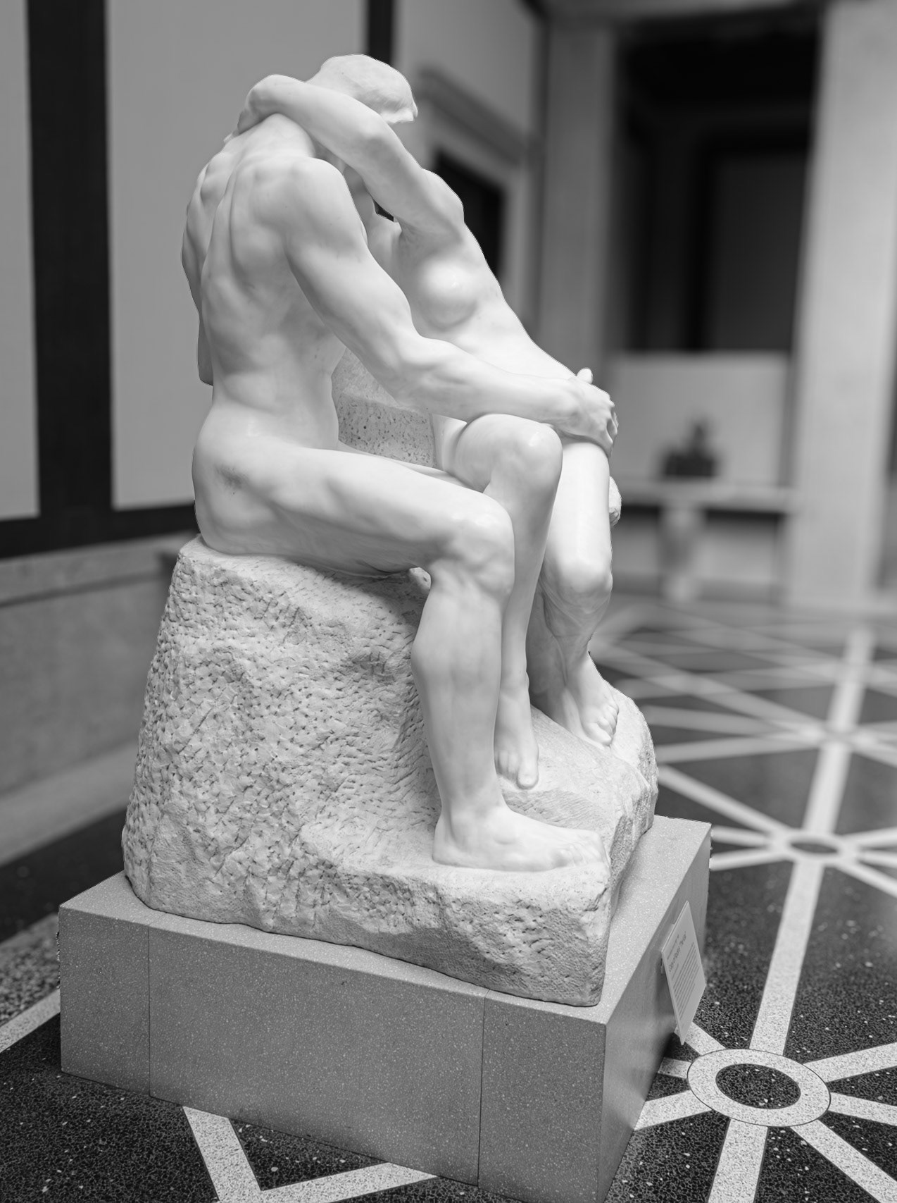 Another view of Copy of Rodin's The Kiss by Henri Gréber at Robin Museum July 2024