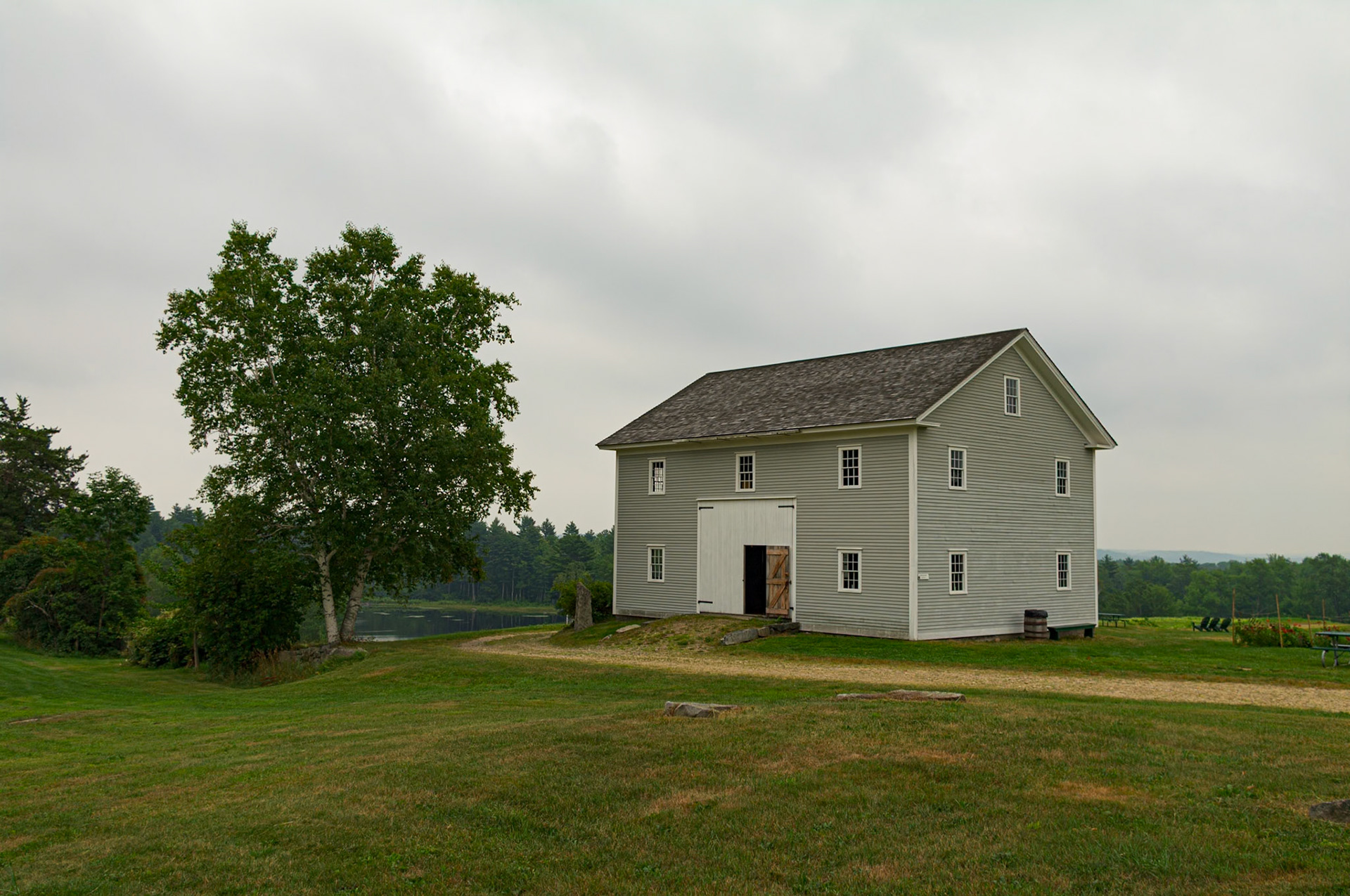 Lone Gray Shaker Barn House Canterbury July 2011