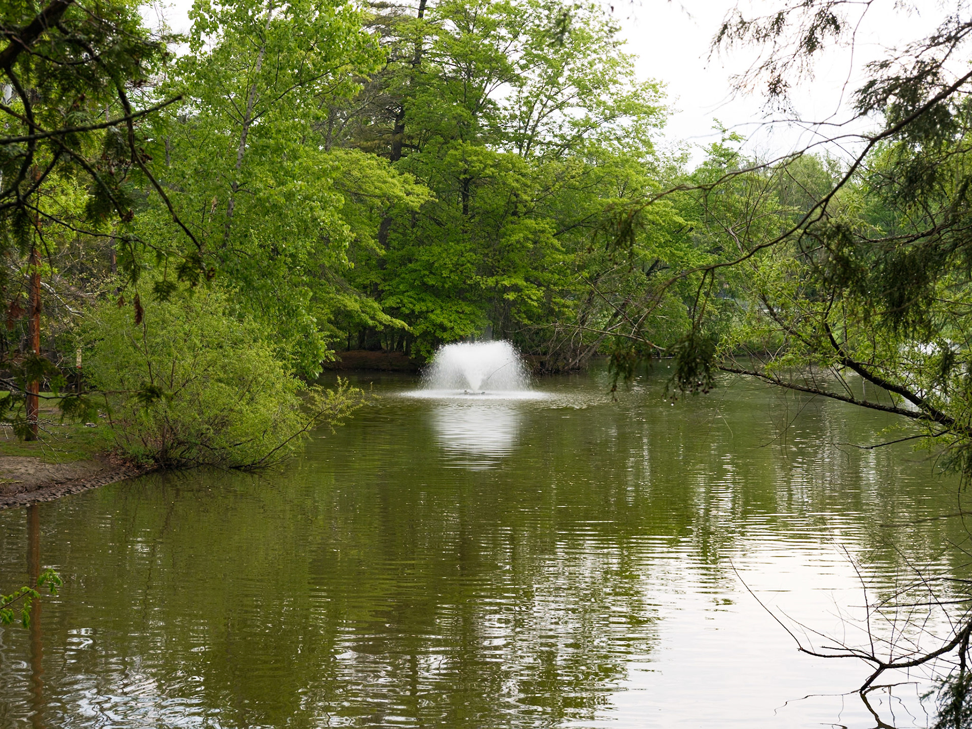 Lake and Fountain at Elizabeth Park Hartford May 2026