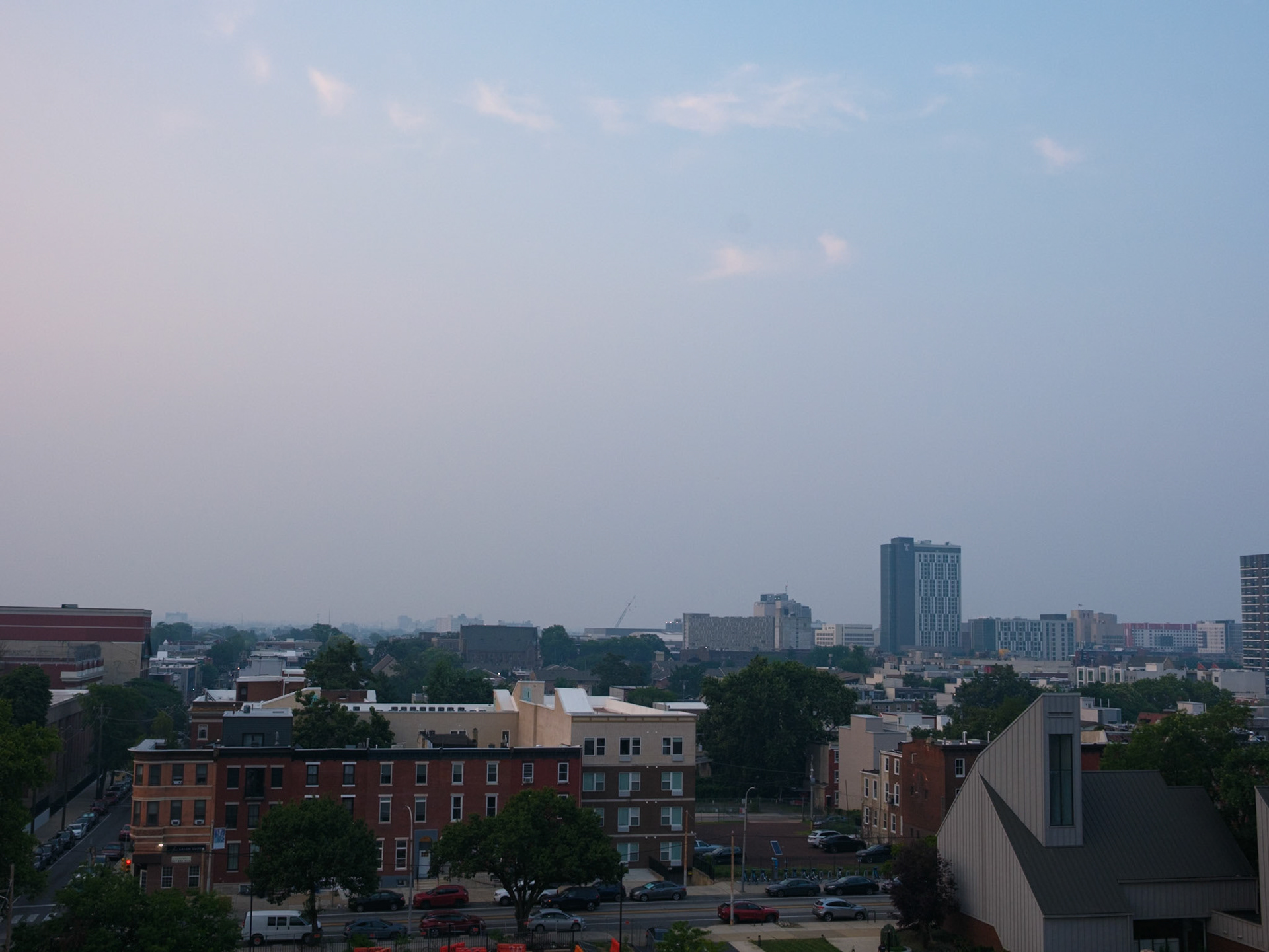Looking Due North Near Close of Smoky Day due to Canadian Wildfire 17 July 2026