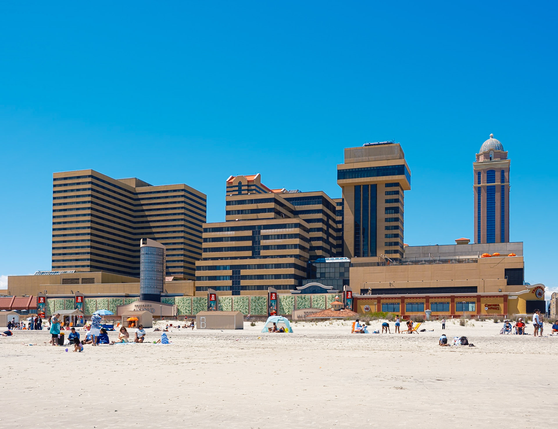 Tropicana Hotel from Beach Atlantic City May 2025