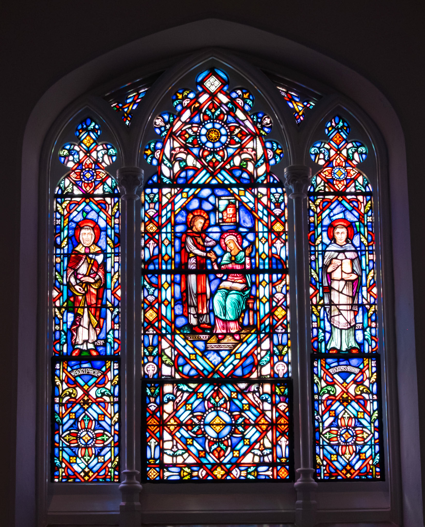 Augustine Meets St Monica Window at St Thomas of Villanova