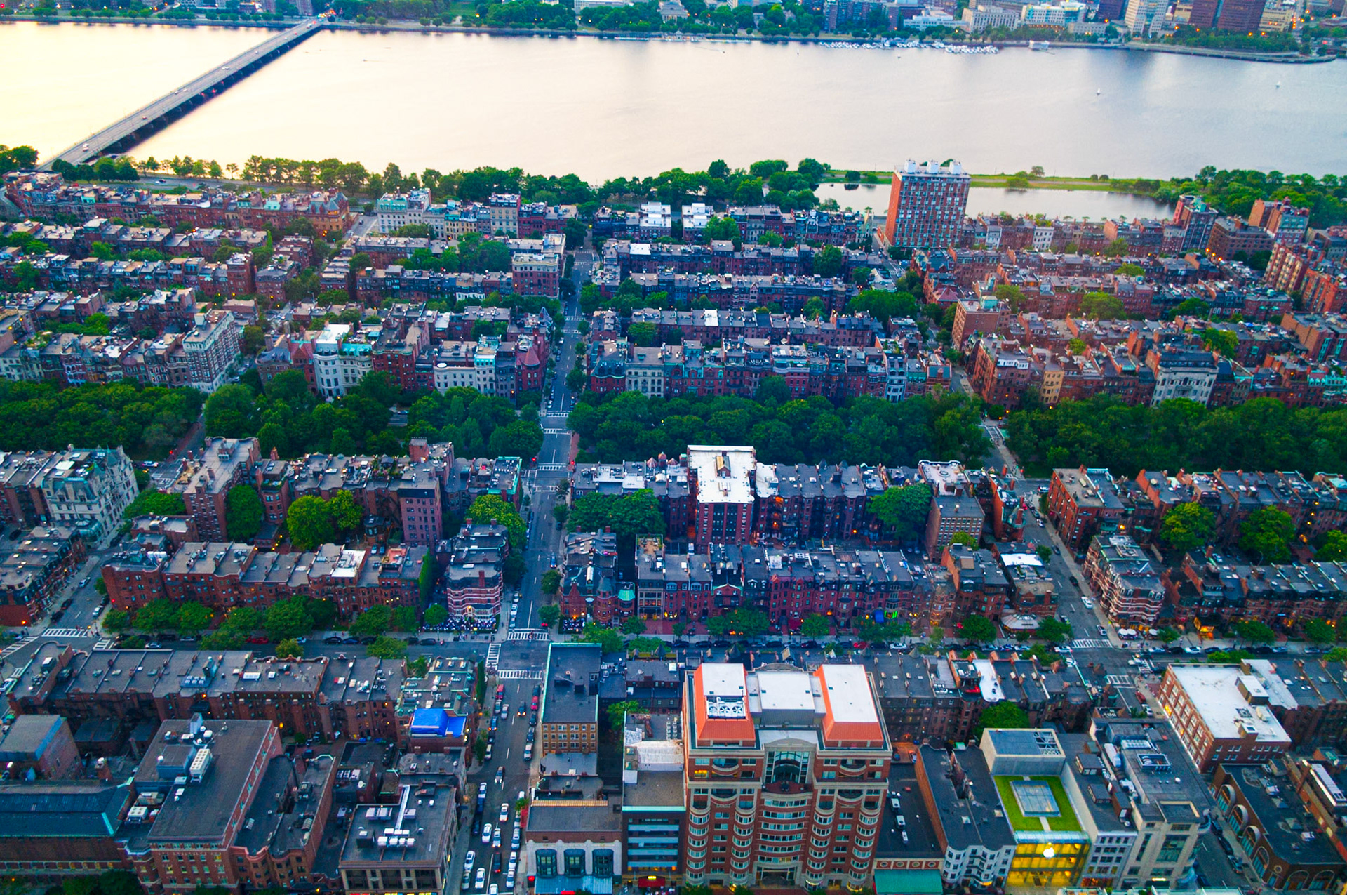 View of Back Bay from Prudential Tower Boston July 2012