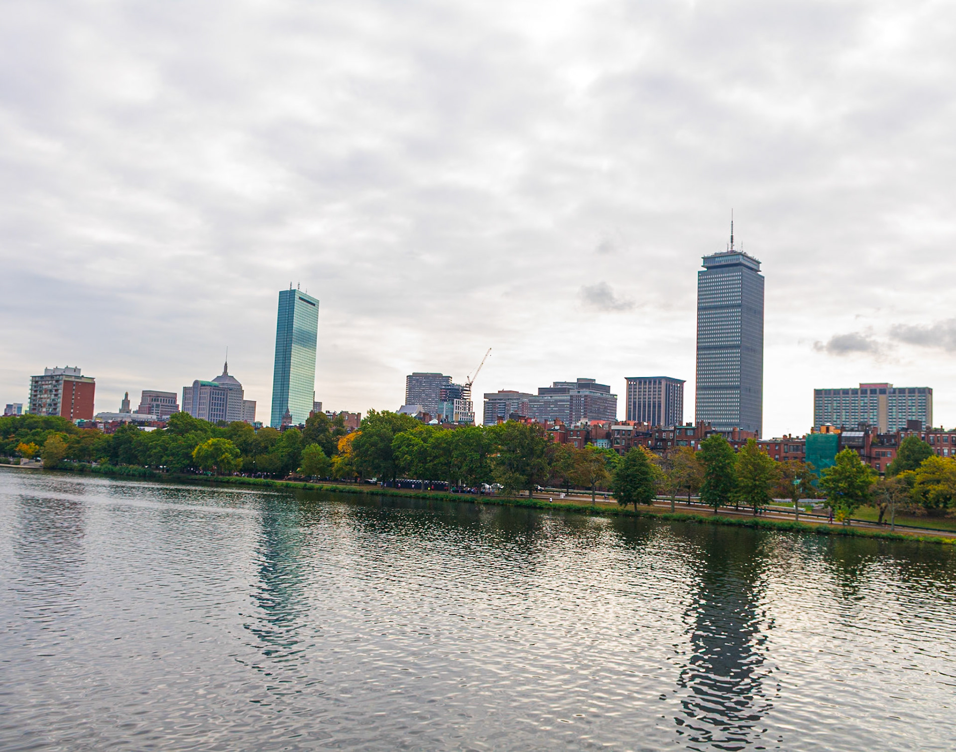 View of Back Bay Towers Including the Pru and Hancock Towers Boston October 2013