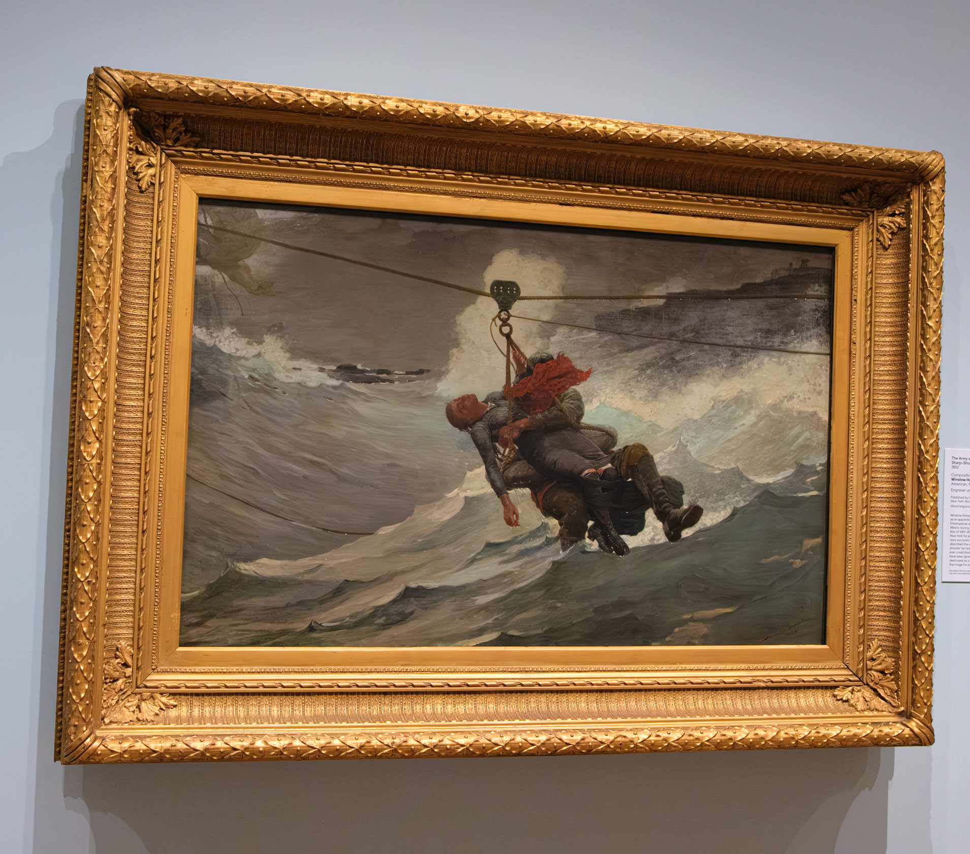 Rescue via Breech Buoy by Homer