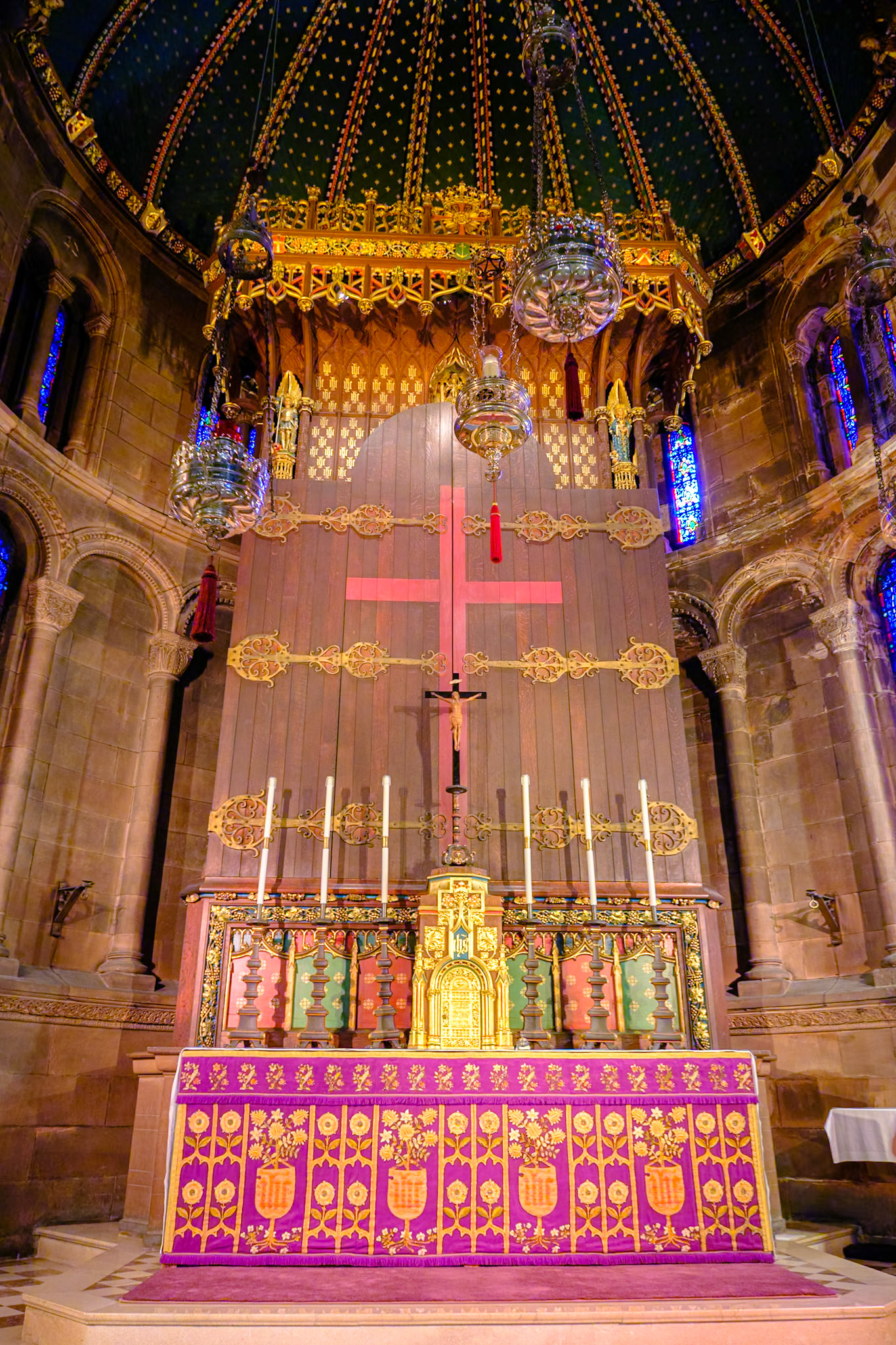 High Altar at Passiontide at St Clement Church Philadelphia