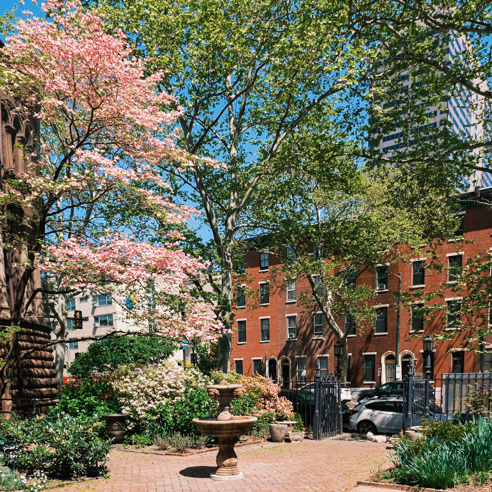 St Clement Church Garden in April 2024