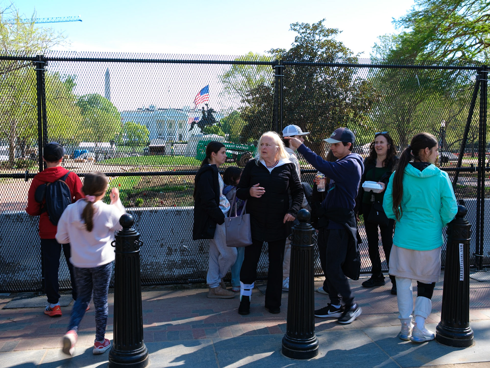 Tourists Gawking at Distant White House