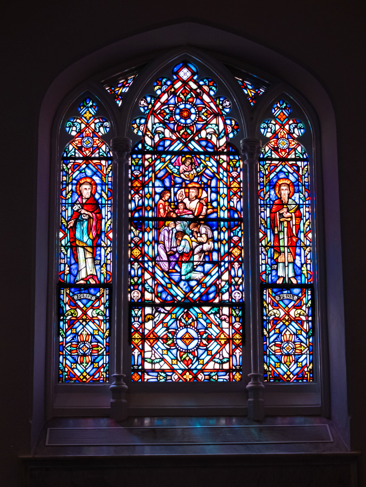 Dying Augustine Blessing Window St Thomas of Villanova Church