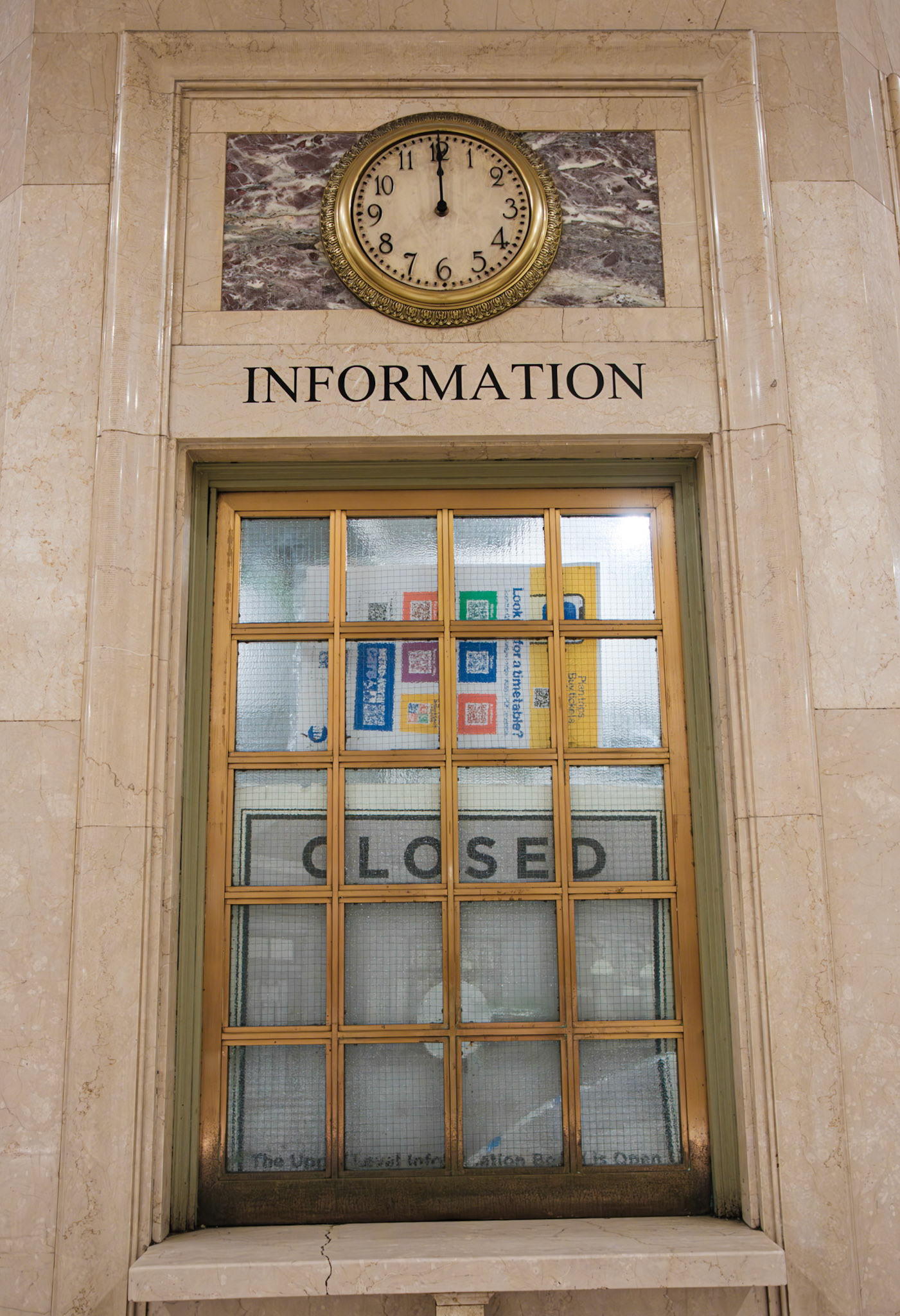 Lower Level Information Window at Grand Central May 2025