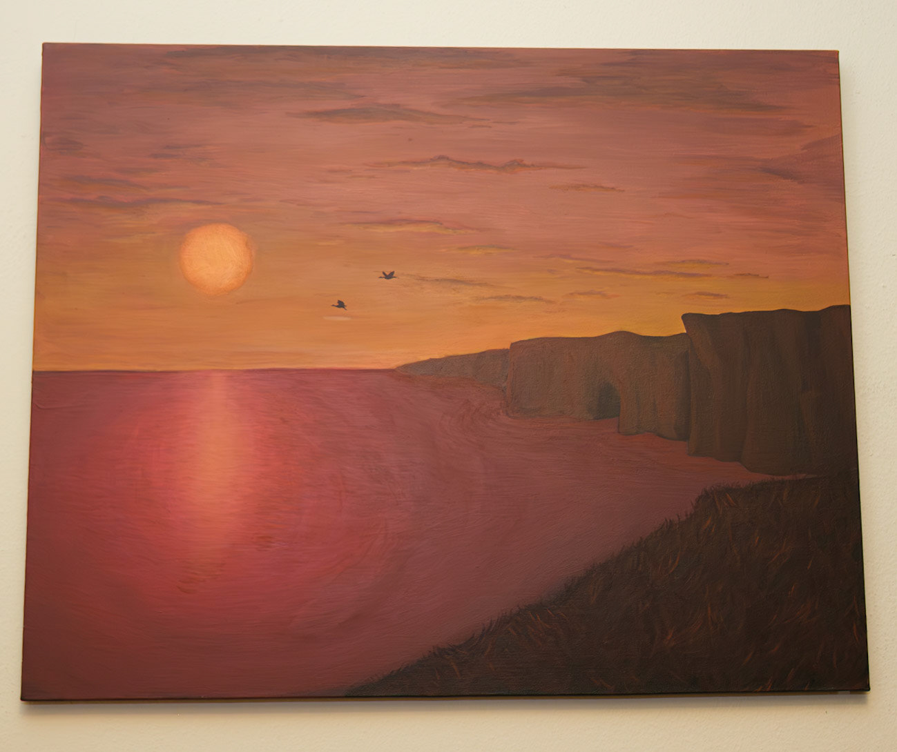 Red and Orange Closing of a Day at St Clement Art Show