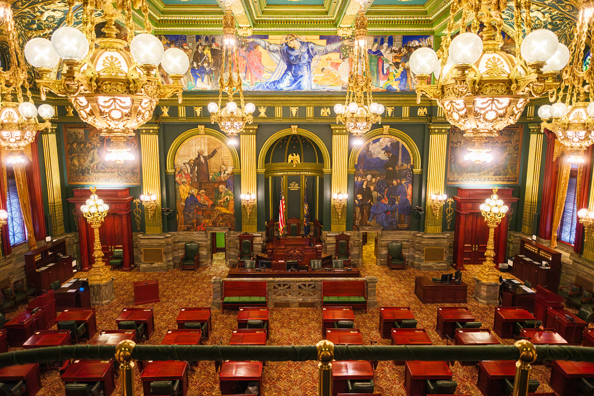 Pennsylvania Senate Chamber from Visitor Gallery