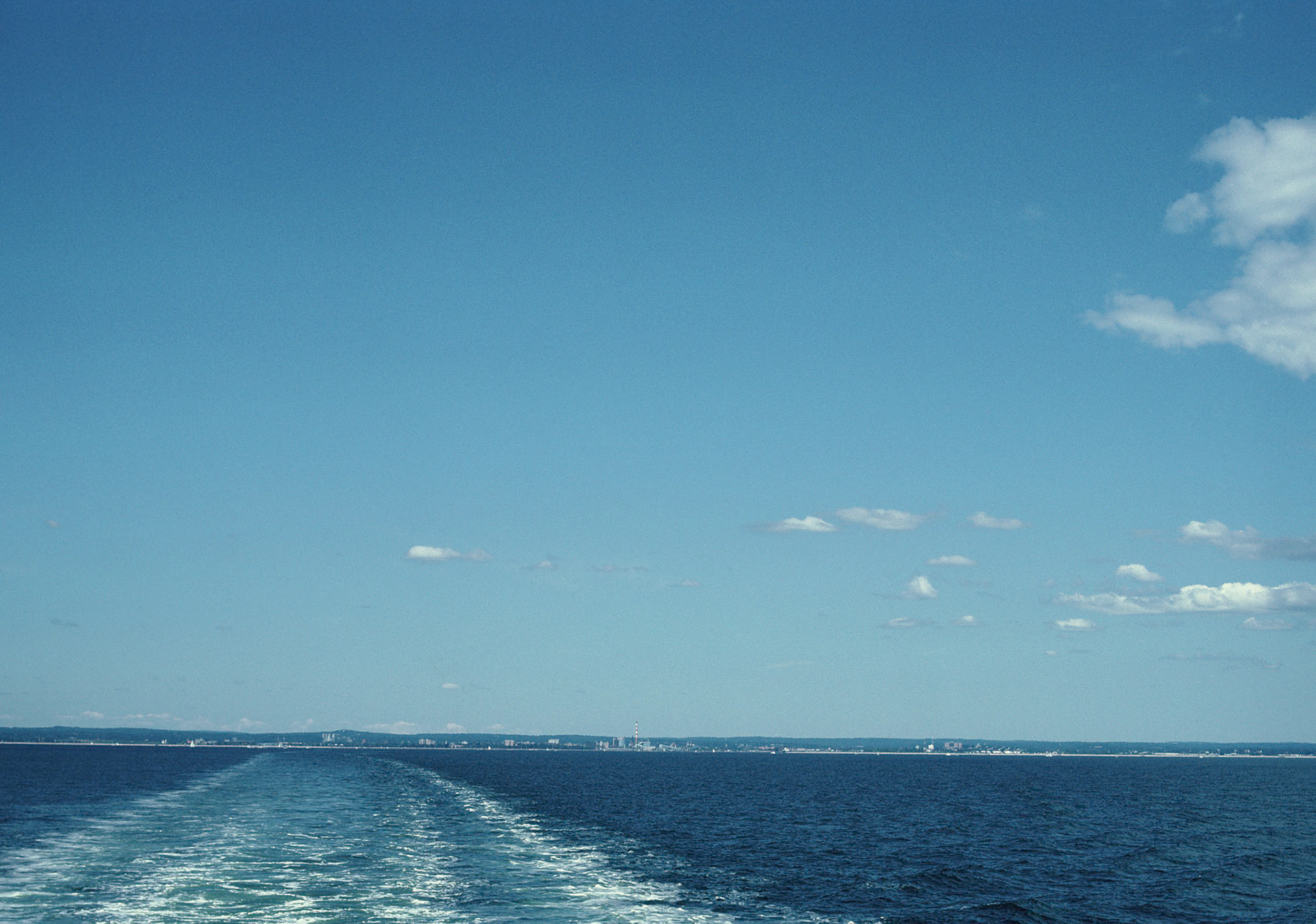 Fleeting View of Bridgeport from Ferry 1983