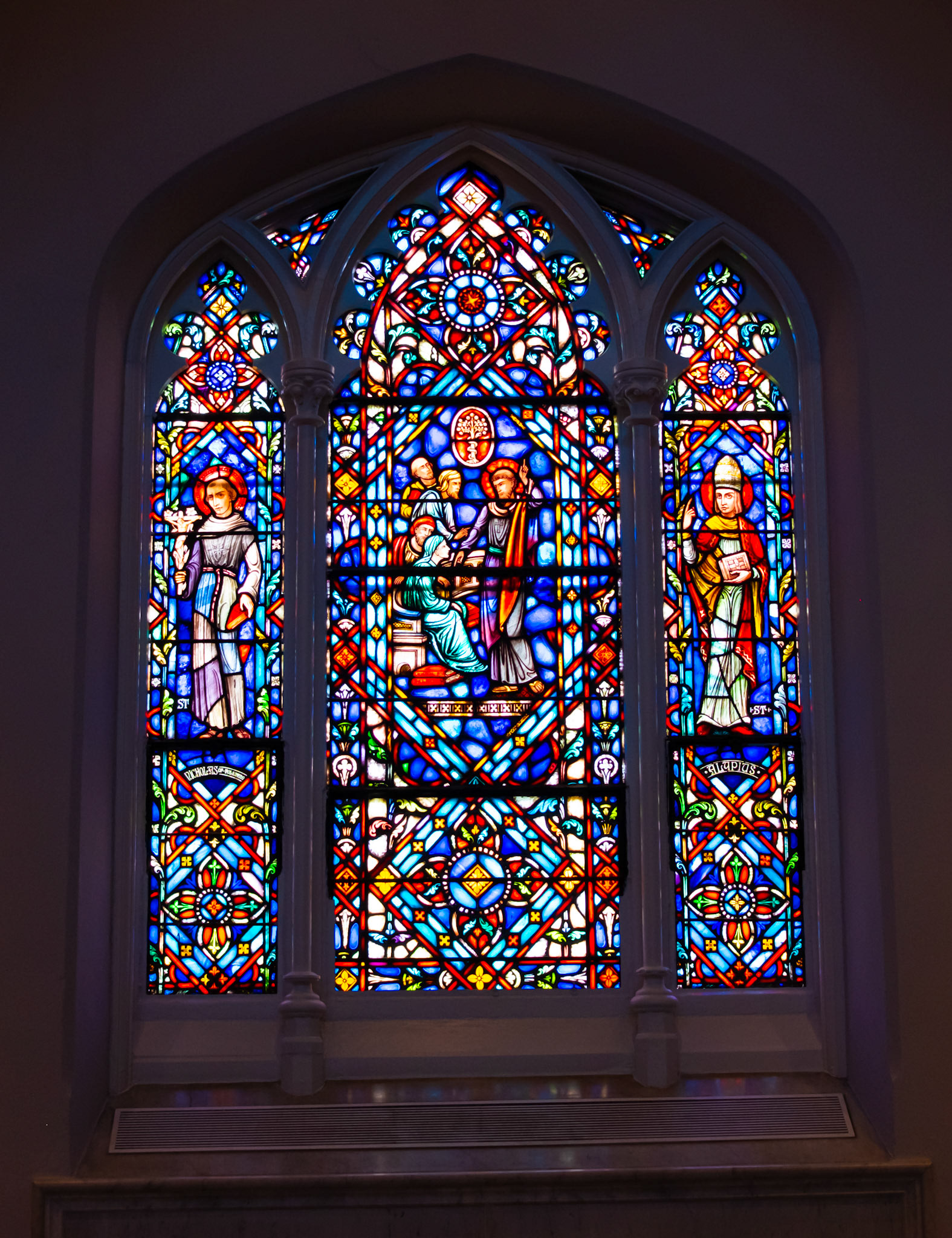 Augustine Teaching Window at St Thomas of Villanova Church