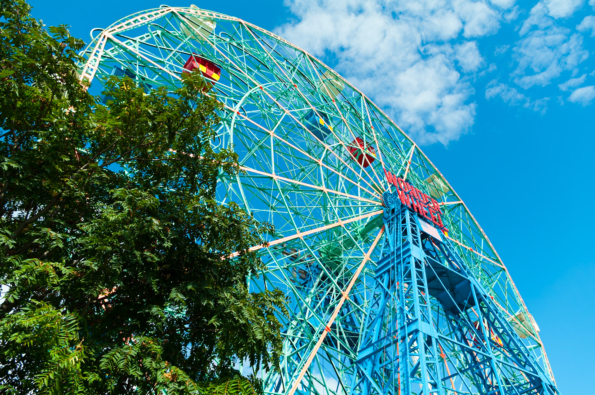Close Up of Wonder Wheel in September 2010